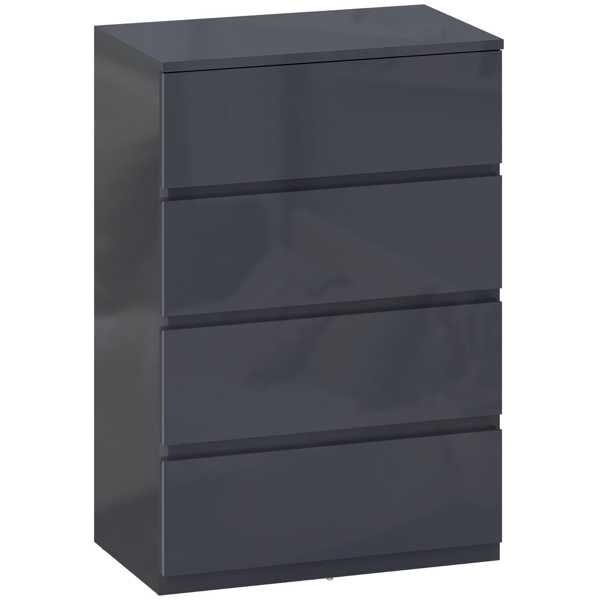 Sleek High Gloss Grey Chest