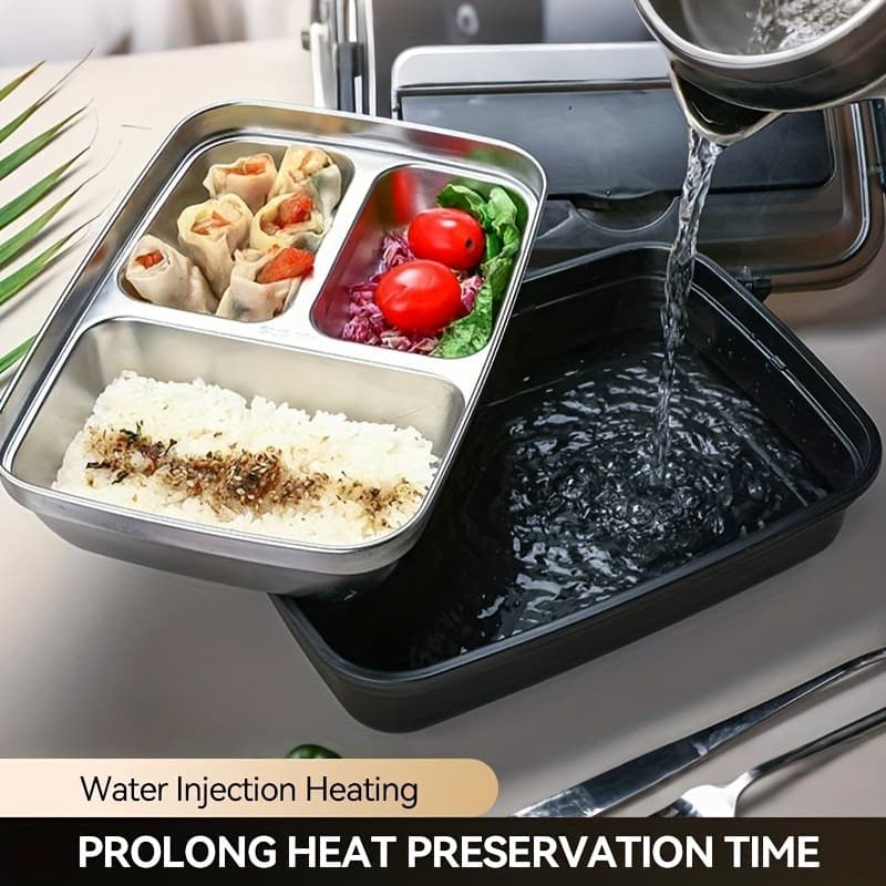 Stainless Steel Insulated Lunch Box with 3 Compartments - image 10