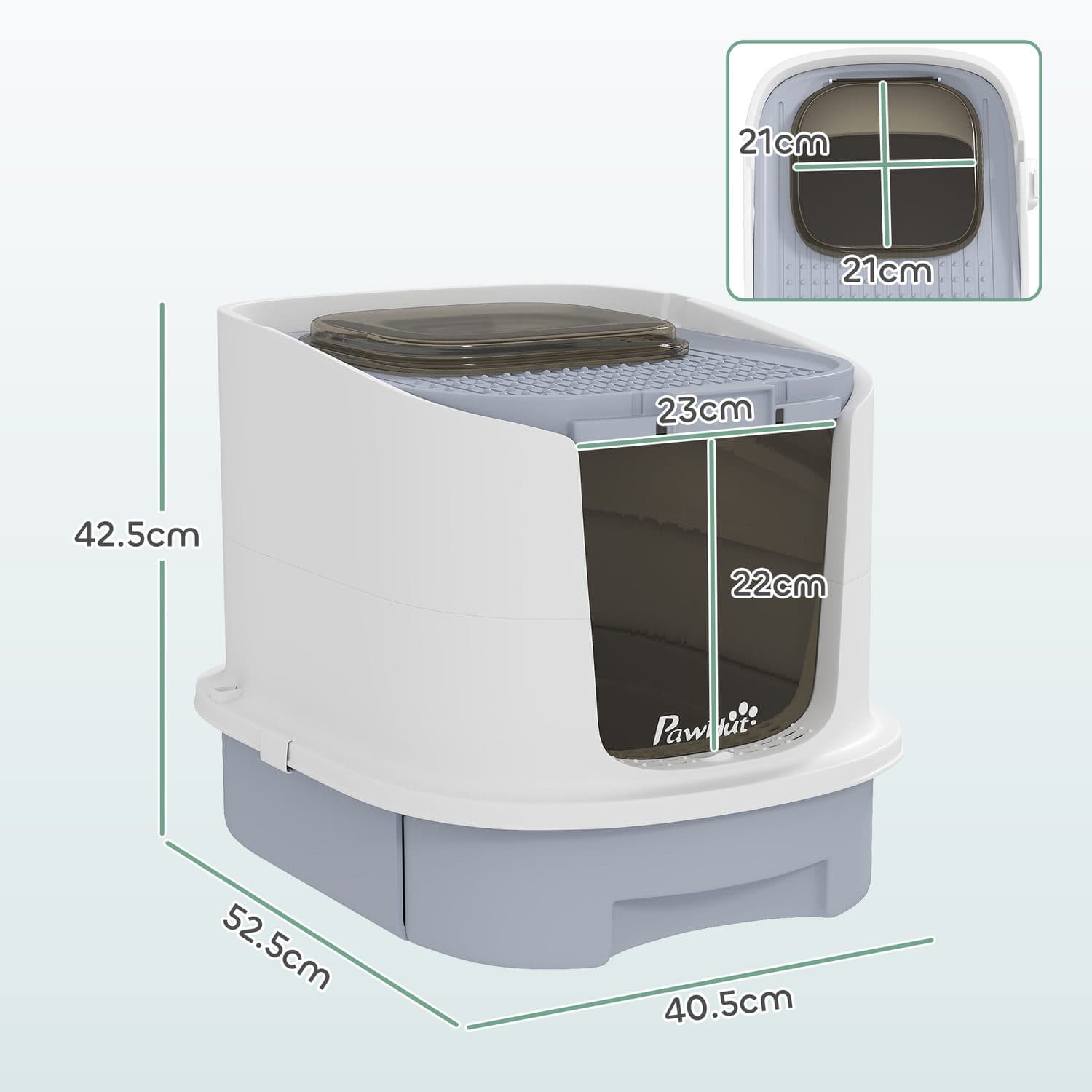PawHut Top-Entry Cat Litter Box with Scoop & Deodoriser Bags - image 4