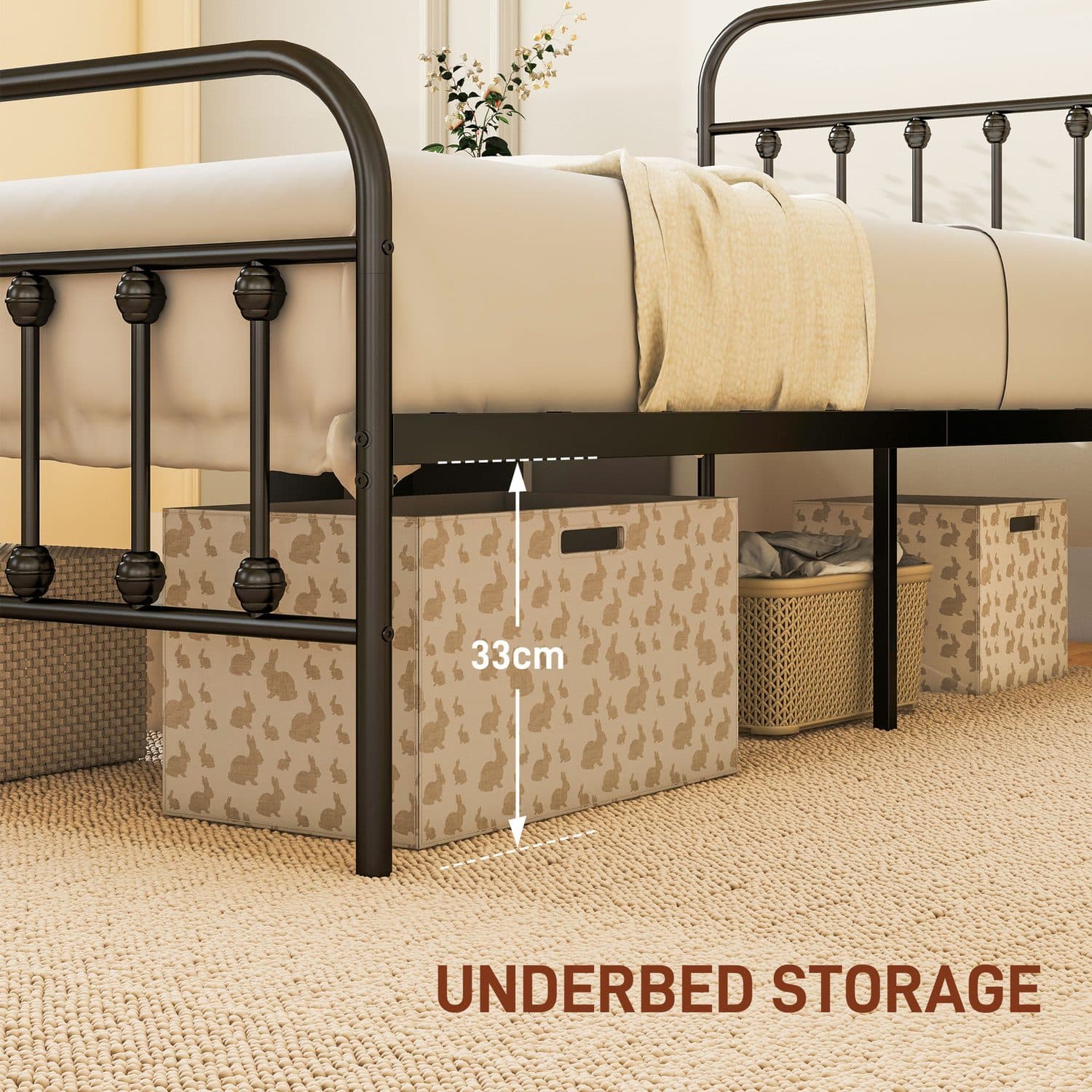 Minimalist Single Metal Bed - image 1