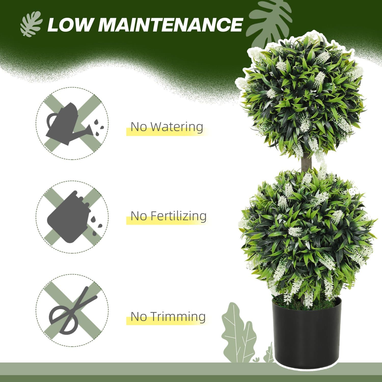 70cm Artificial Lavender Trees - image 1