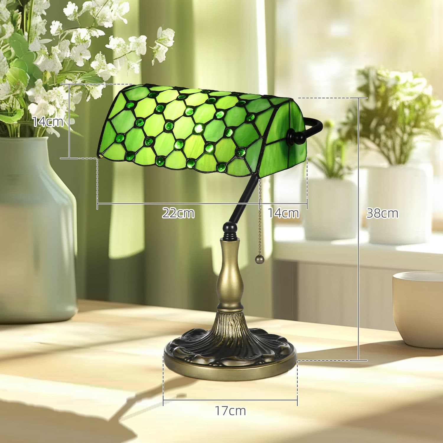 Vintage Stained Glass Lamp - image 3