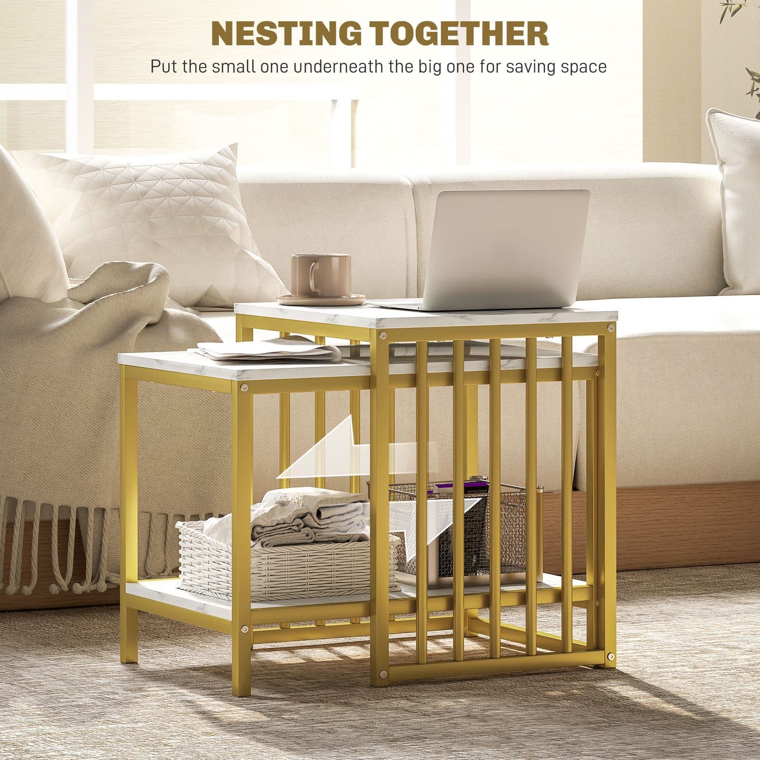 Marble-Effect Nesting Tables - image 2