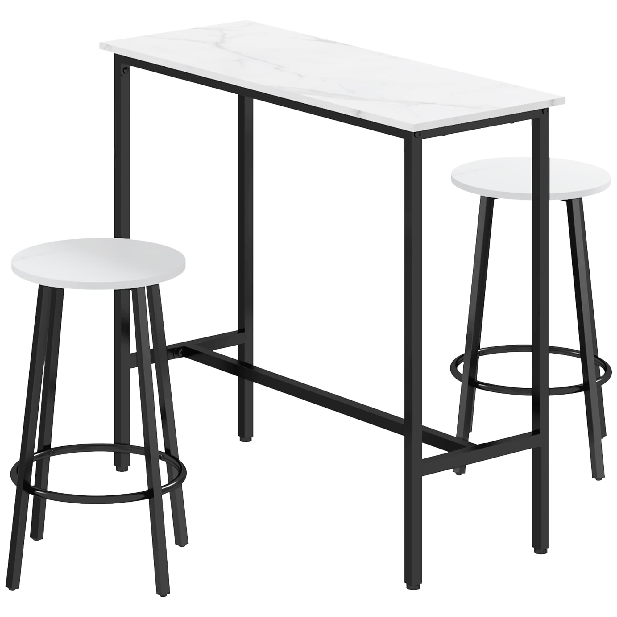 Marble-Effect Bar Set