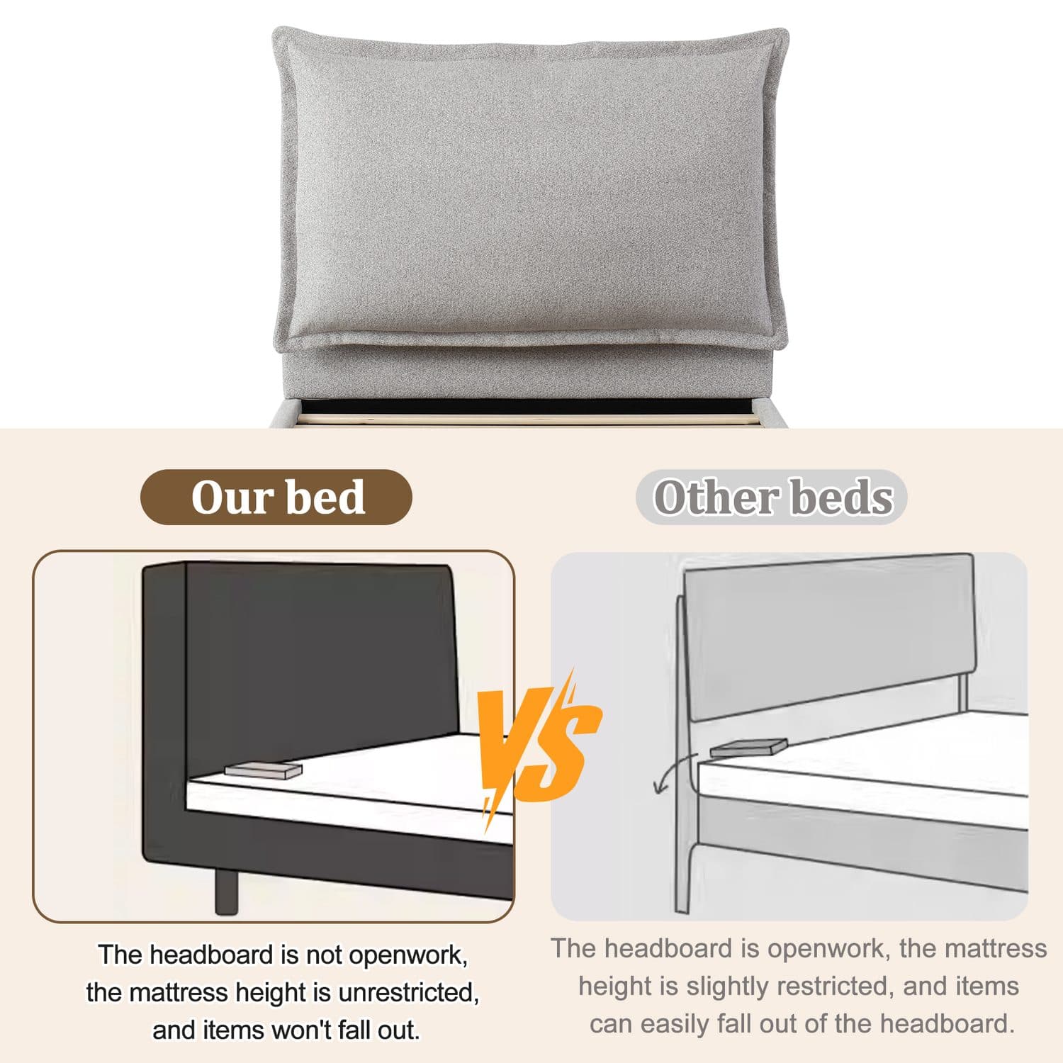 Villalta Home Grey Storage Bed - image 2