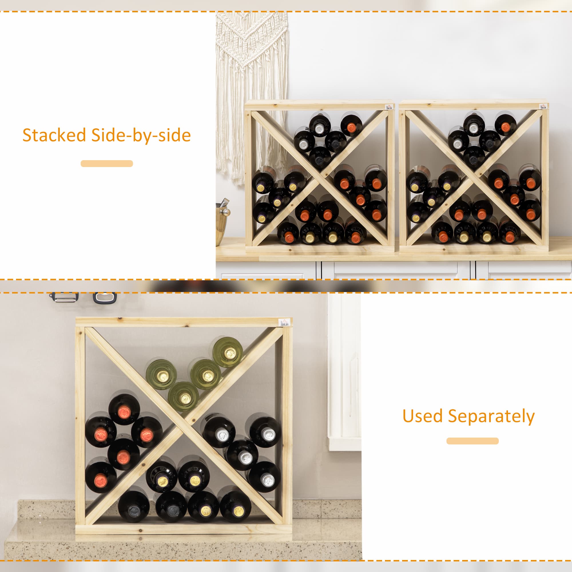 Store 24 Bottles in Style with These Natural Wood Wine Racks - image 3