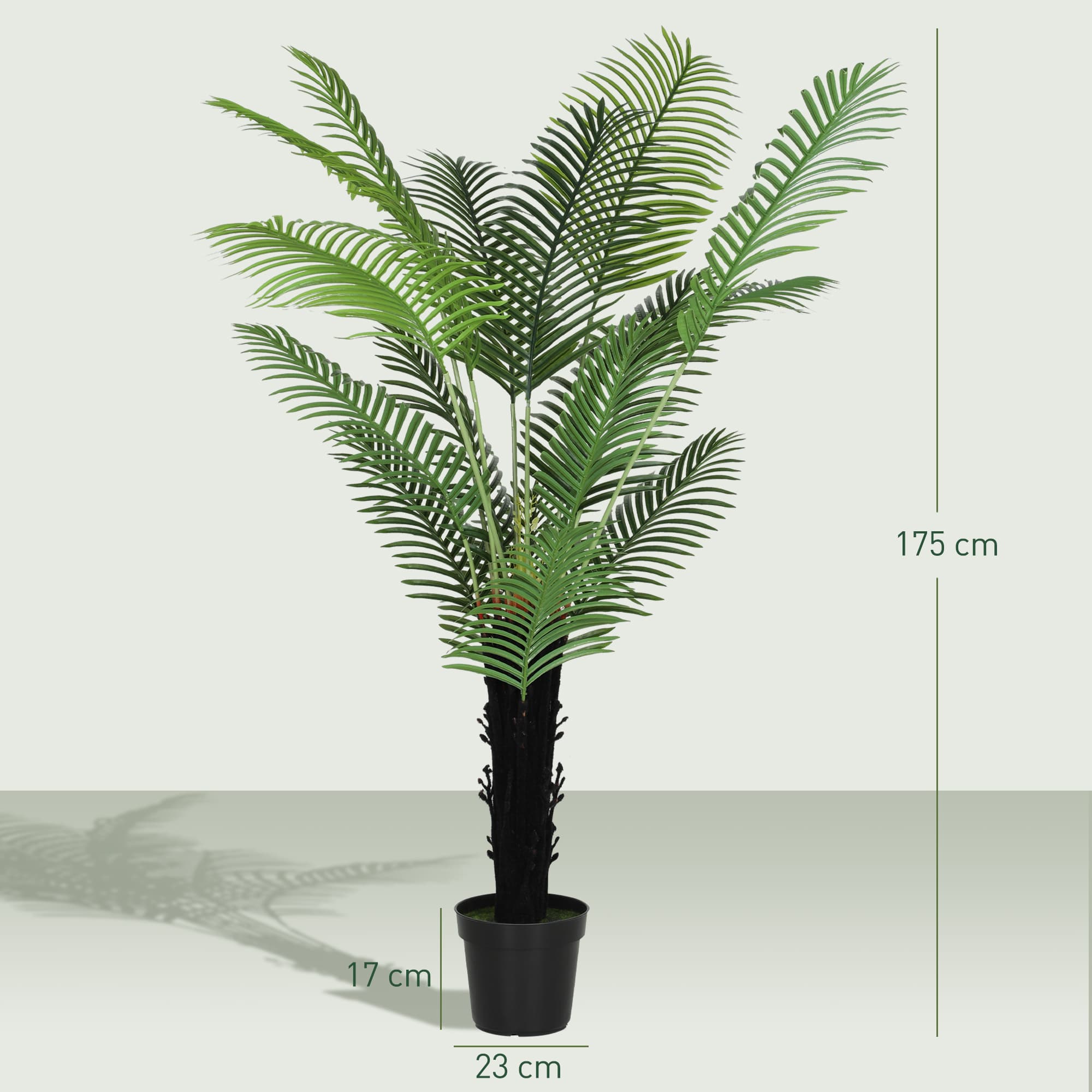175 cm Artificial Areca Palm with PE Fronds in Pot - image 1