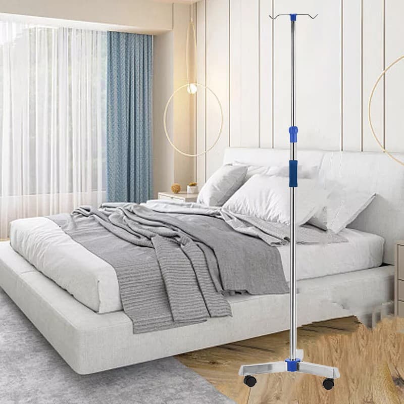 Adjustable IV Drip Stand with Multi-Hook Wheeled Base - image 8