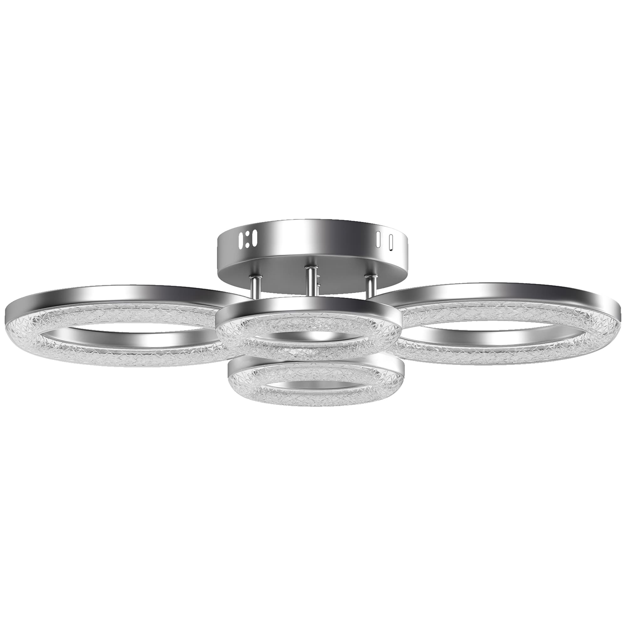 Four-Ring LED Ceiling Light with Wall Switch Colour Control
