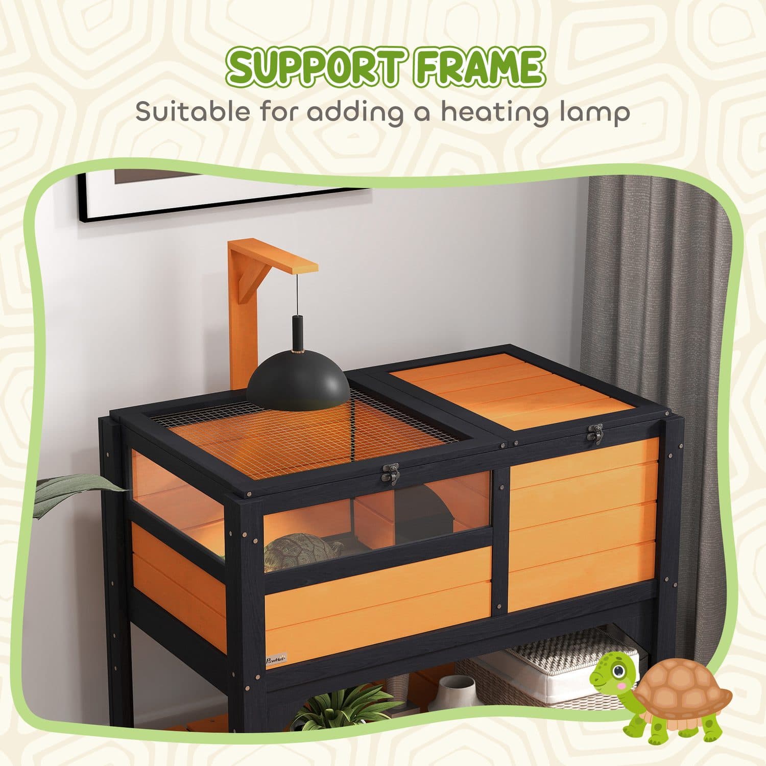 Wooden Tortoise House with Shelter, Run & Basking Area - image 2