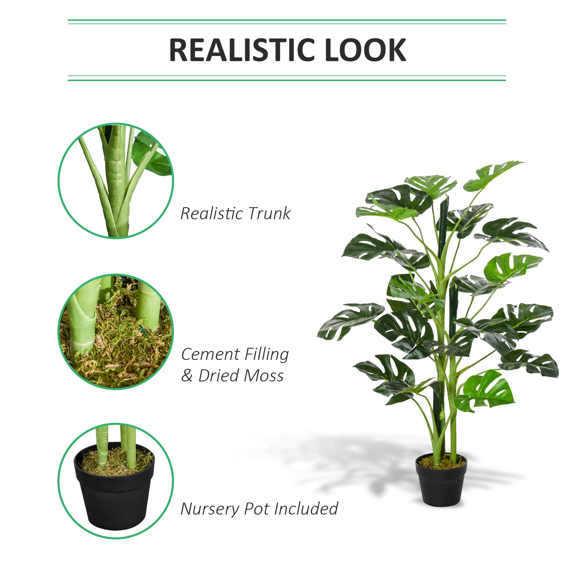 Add Tropical Greenery with a 100cm Artificial Monstera - image 3