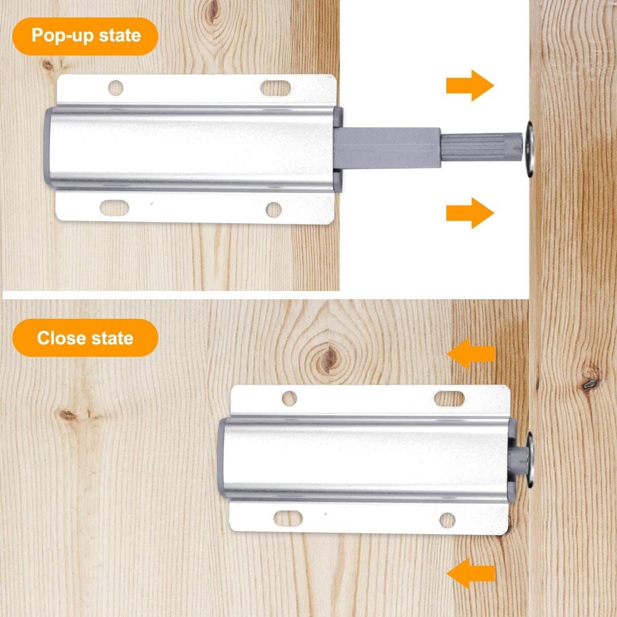 Handle-Free Cabinet Opening with Two Push Catches - image 1