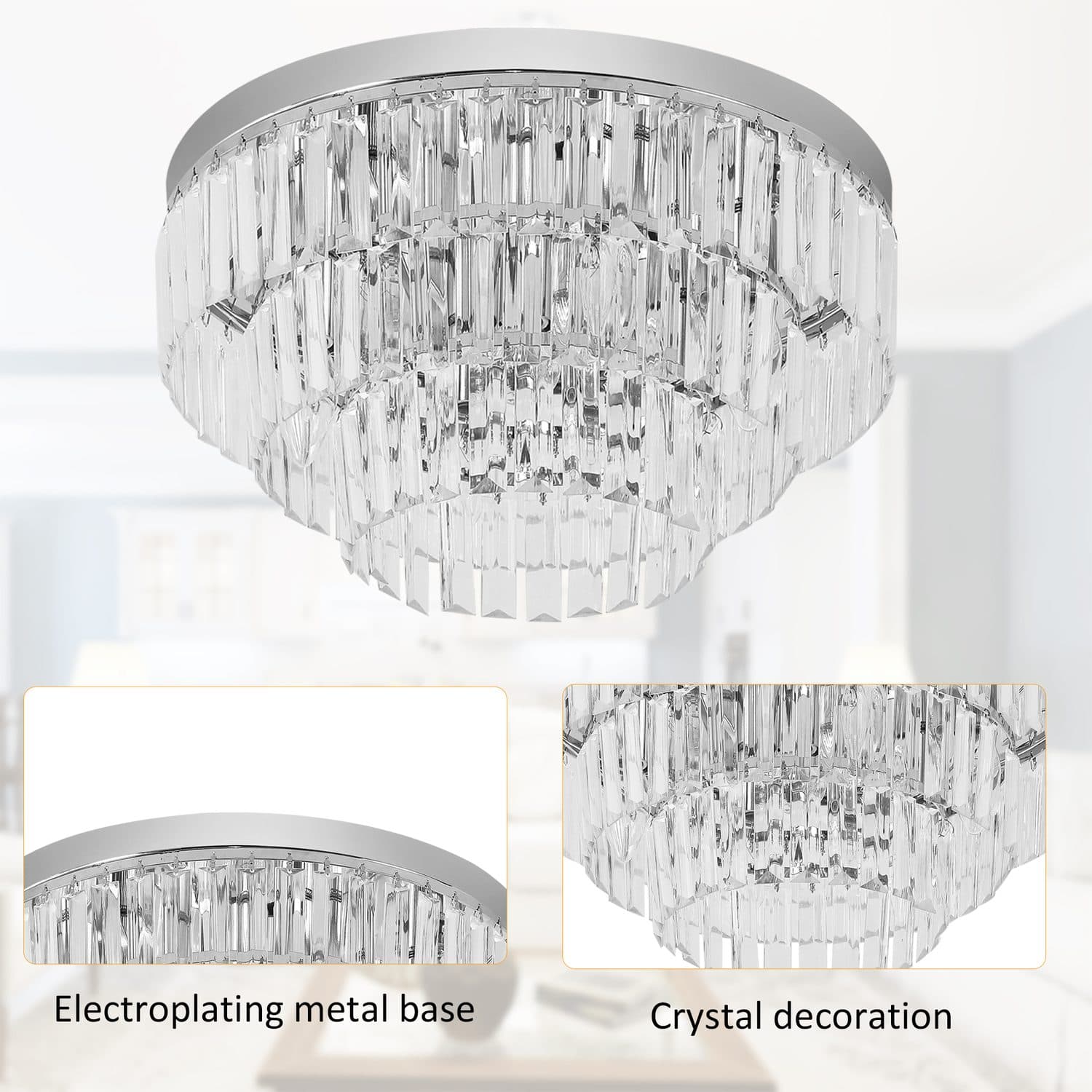 Silver Crystallite Chandelier - image 5