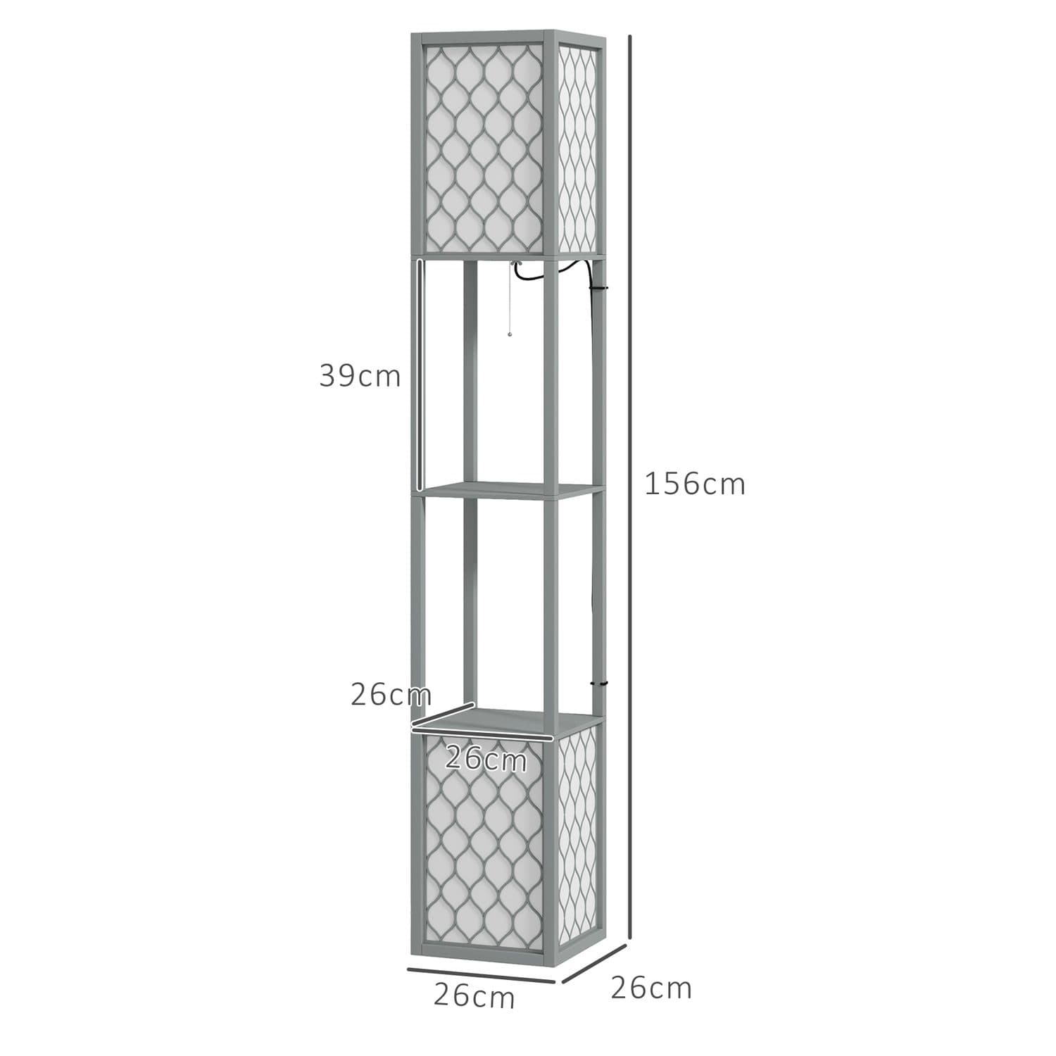 Light Grey Floor Lamp with Shelves - image 5