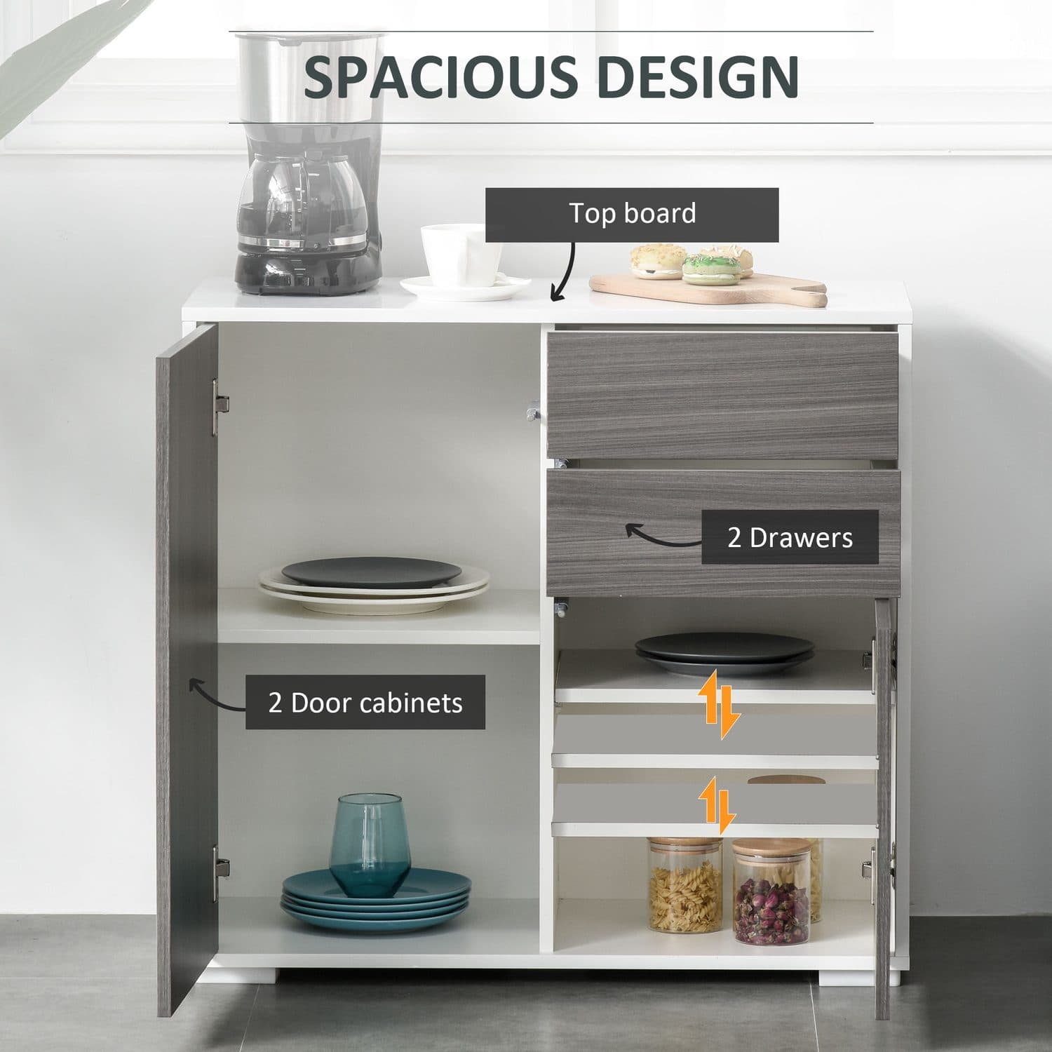 Sleek Grey Sideboard - image 3