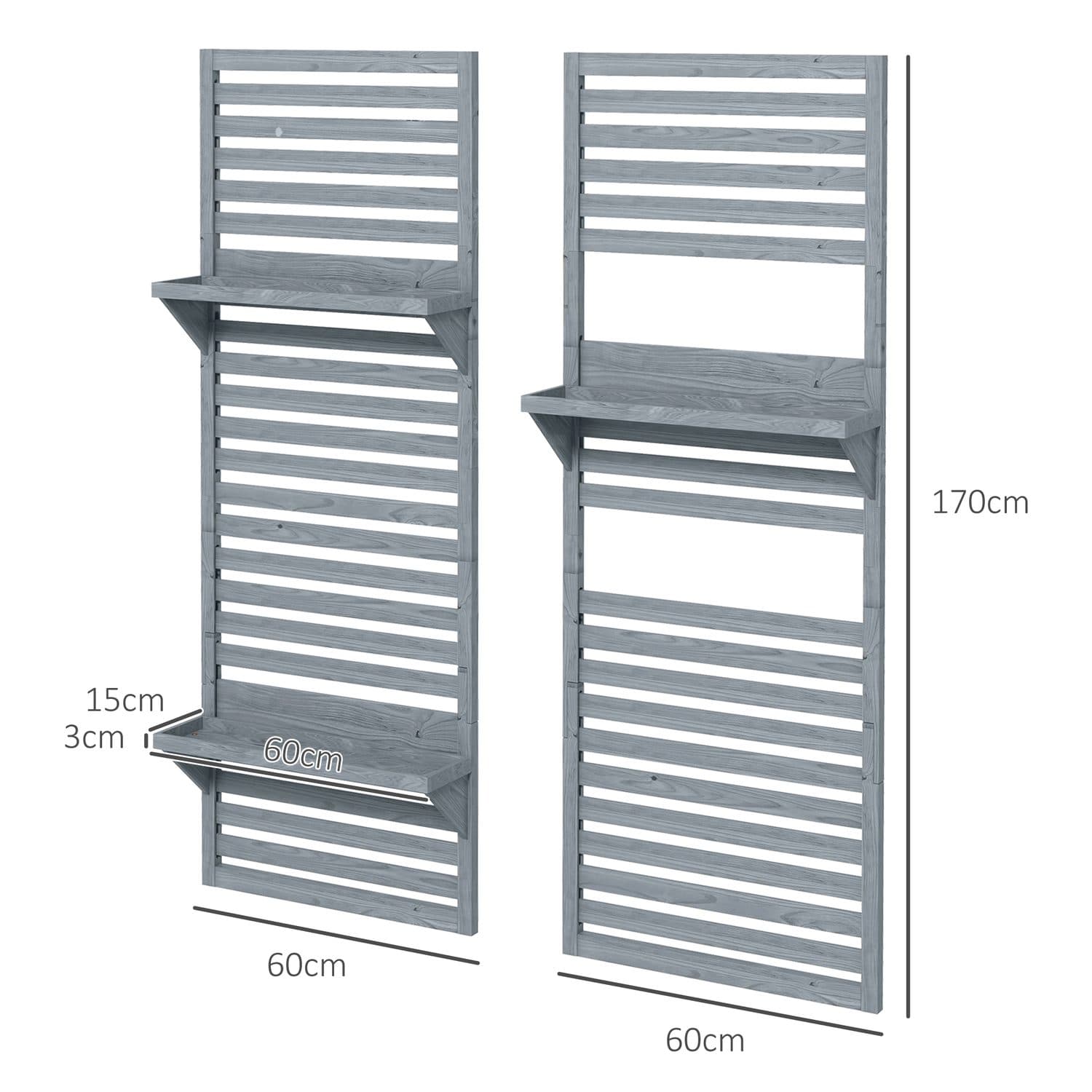 Grey Wooden Plant Stand Set - image 5