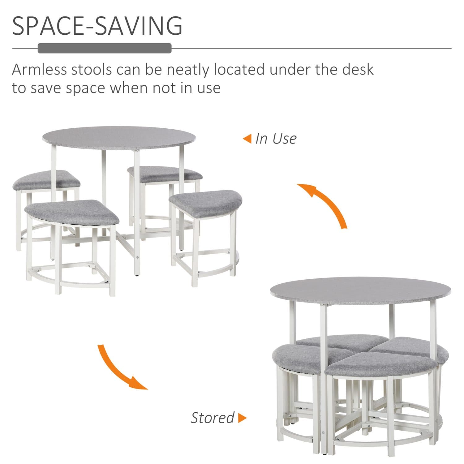 Space-Saving Round Dining Set - image 5