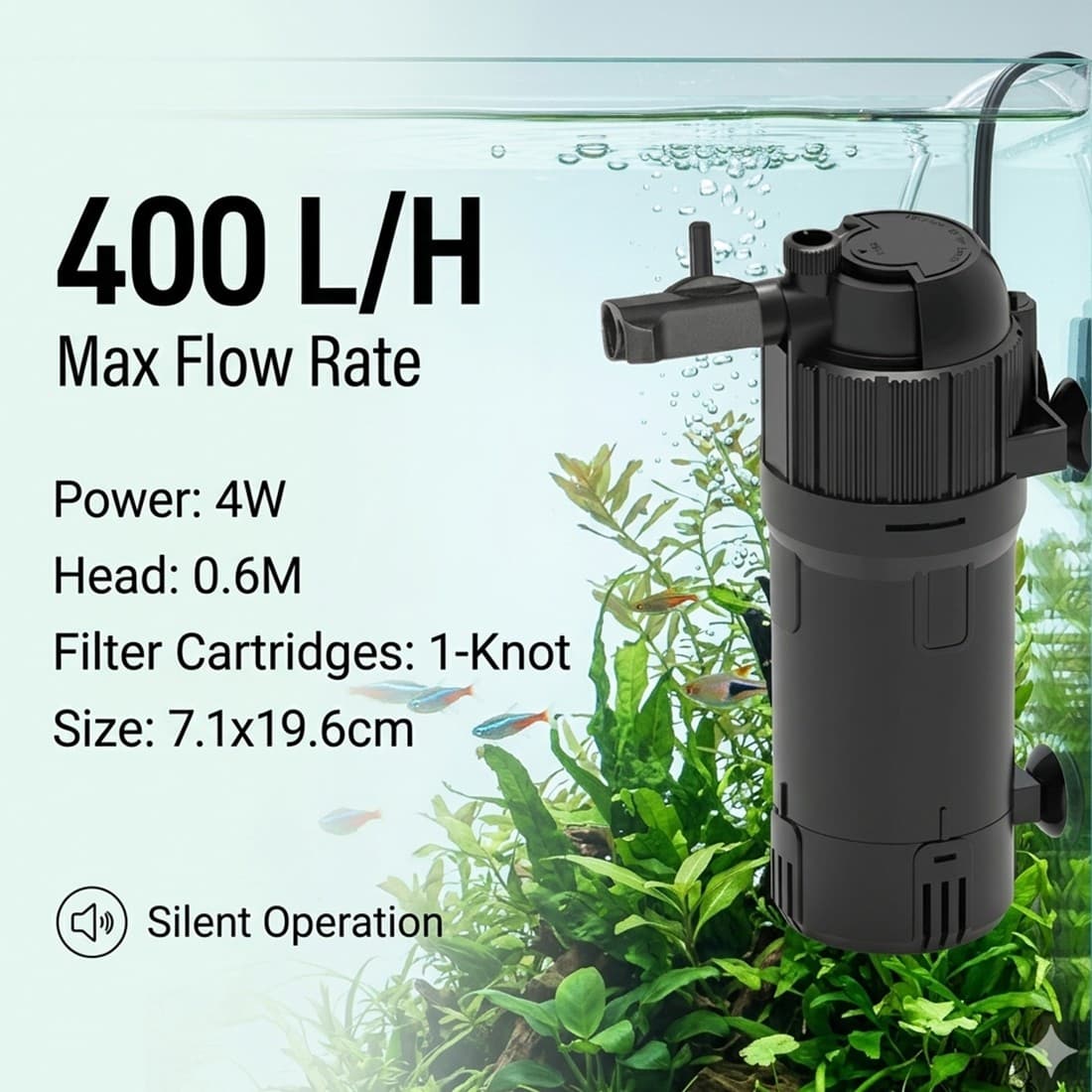 400L/H Internal Filter for Aquariums and Fish Tanks - image 6
