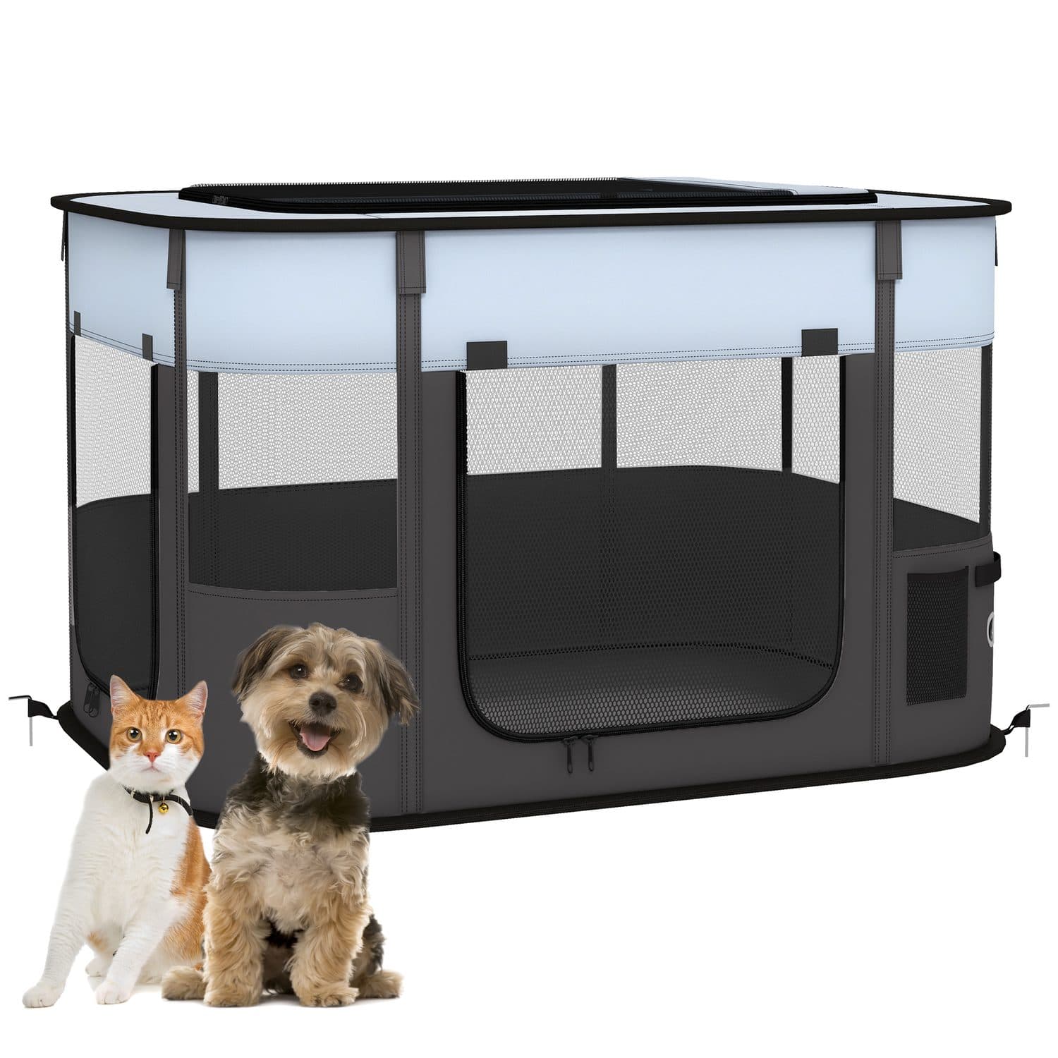 Portable Mesh Playpen for Dogs, Indoor or Outdoor