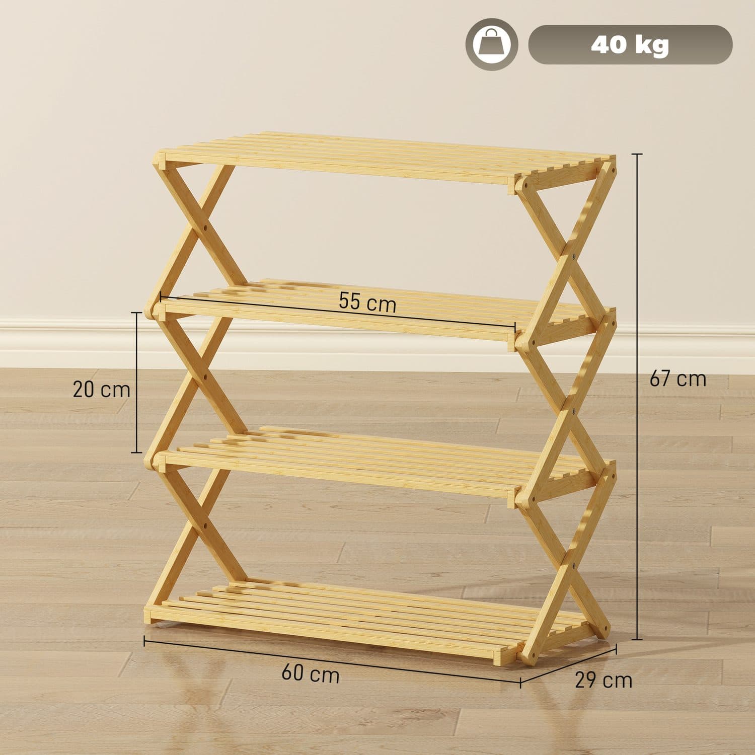 Natural Bamboo Shoe Rack for Tidy Everyday Footwear - image 4