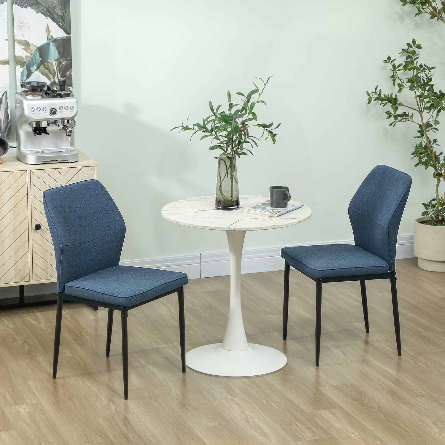 Blue Velvet Chairs - image 2