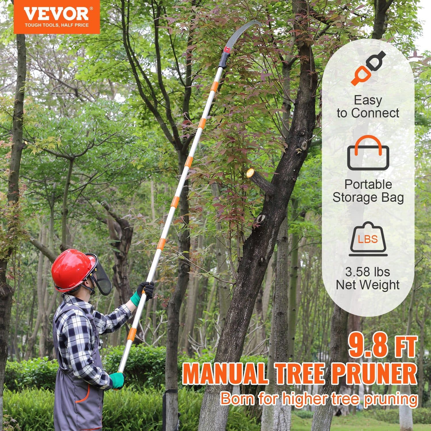 Manual Extendable Pole Saw for High Branch Pruning - image 4