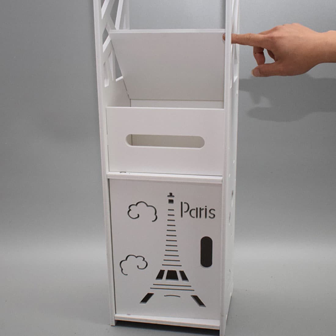 A Slim White Storage Tower That Keeps Your Bathroom Clutter-Free - image 3
