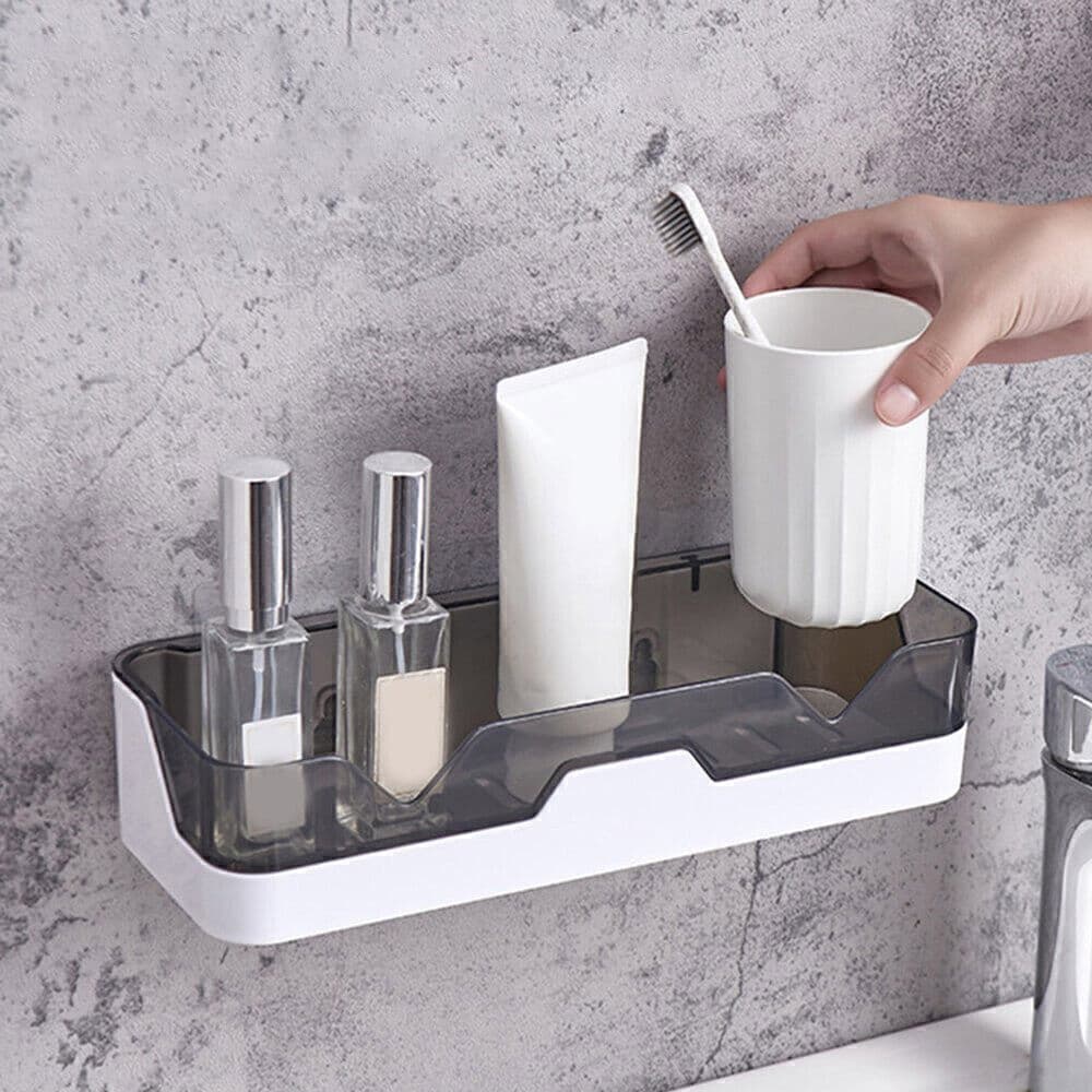 No-Drill Bathroom Shelf with Drainage — Self-Adhesive Wall Caddy - image 3