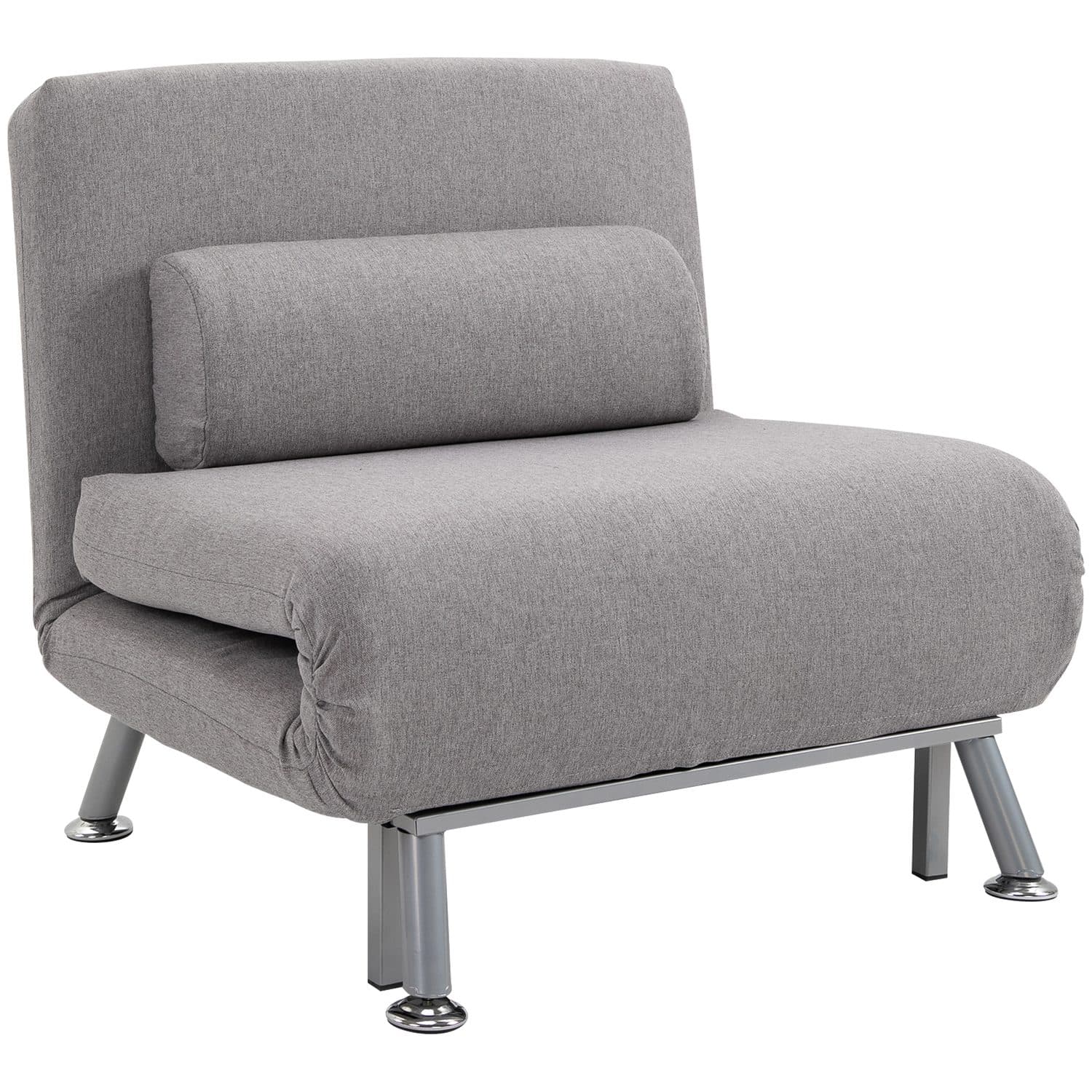 Grey Convertible Futon Chair - image 3