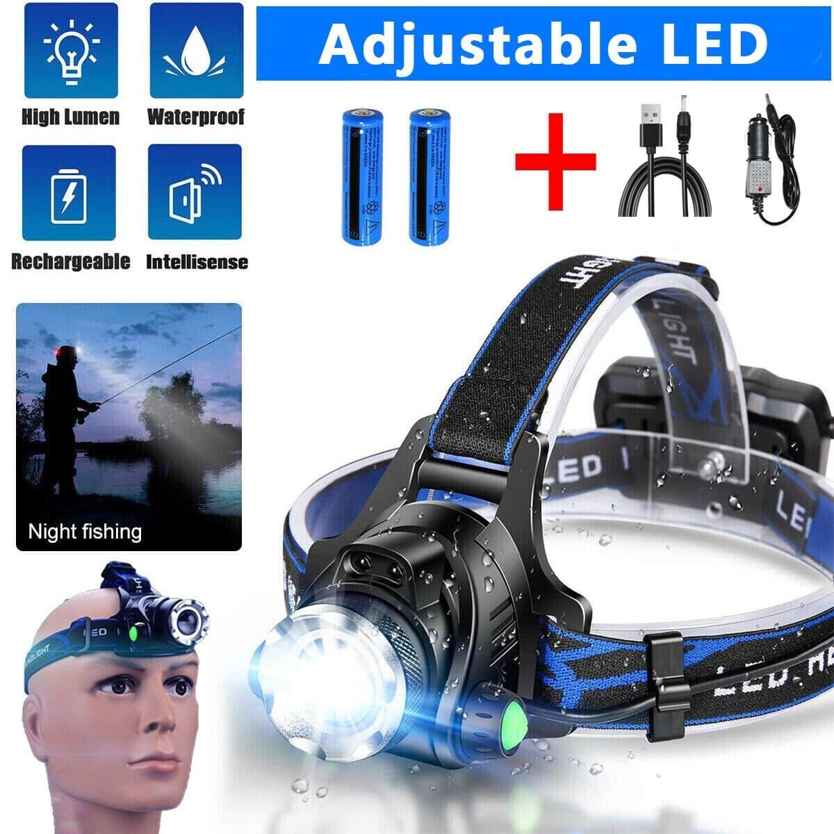 Hands-Free Rechargeable Head Torch for Outdoors - image 5