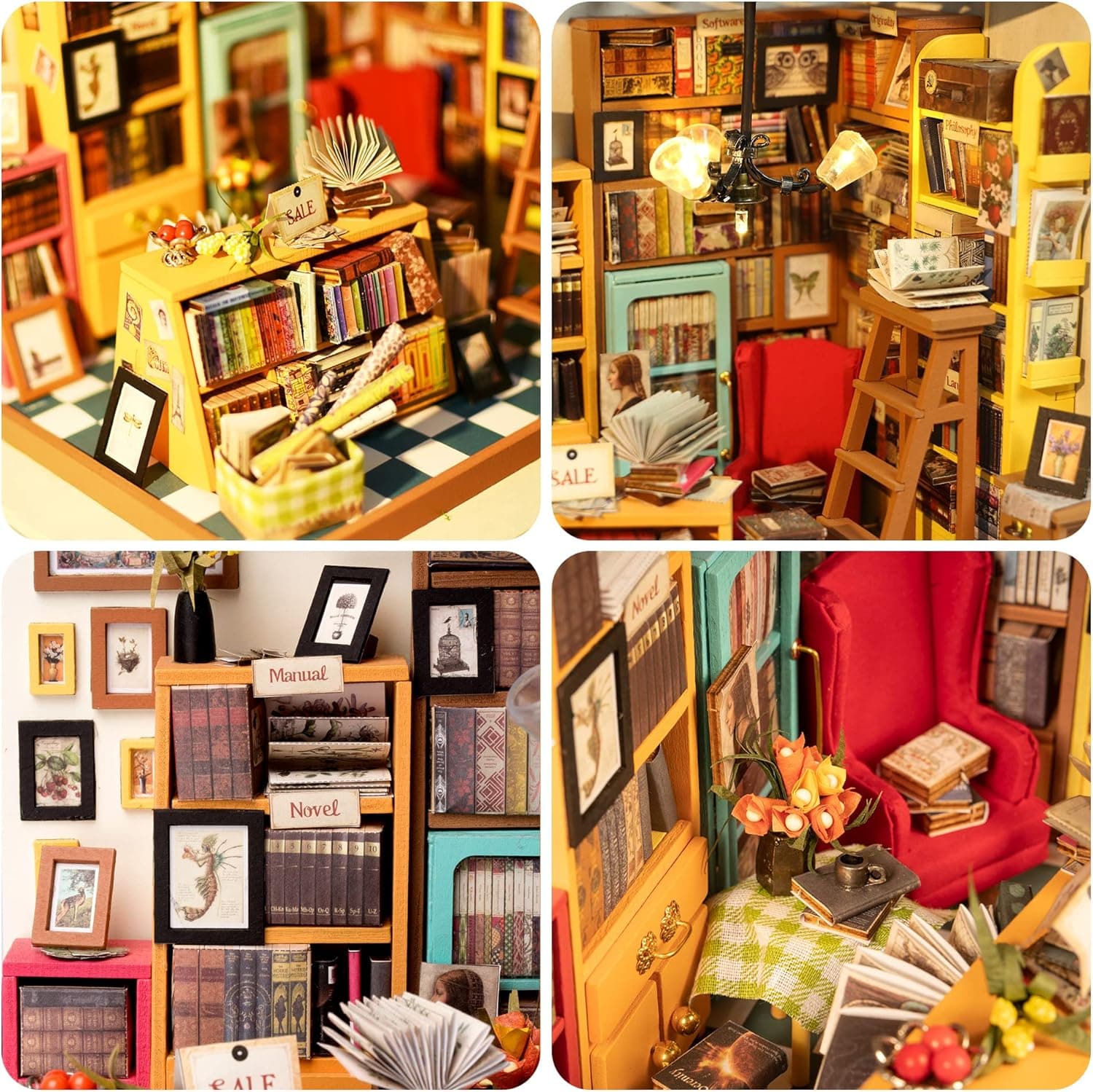 DIY Miniature Model Kit: Sam's Study Library - image 3