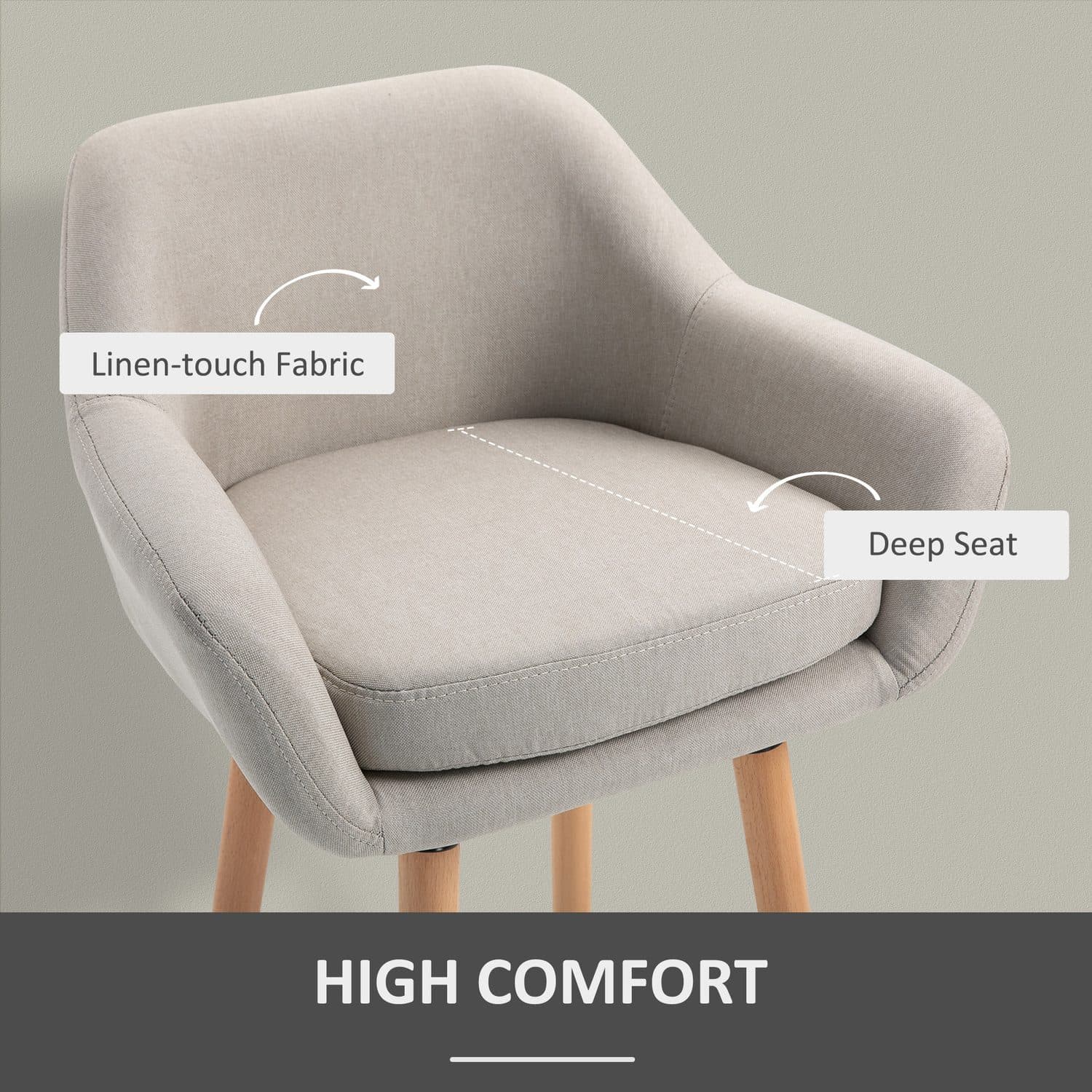 Beige Linen Bar Stools for Effortless Elegance - image 2