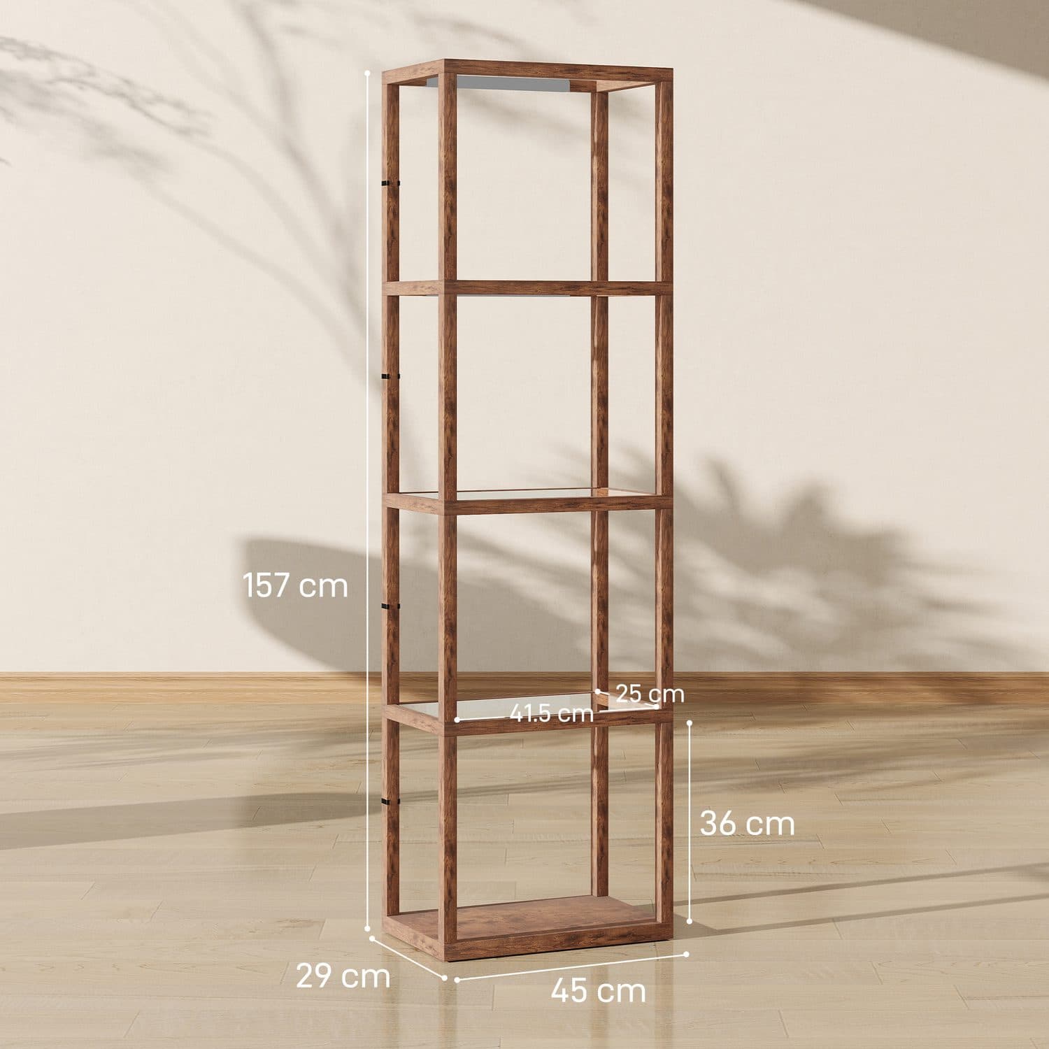Rustic Brown Shelf Lamp - image 4