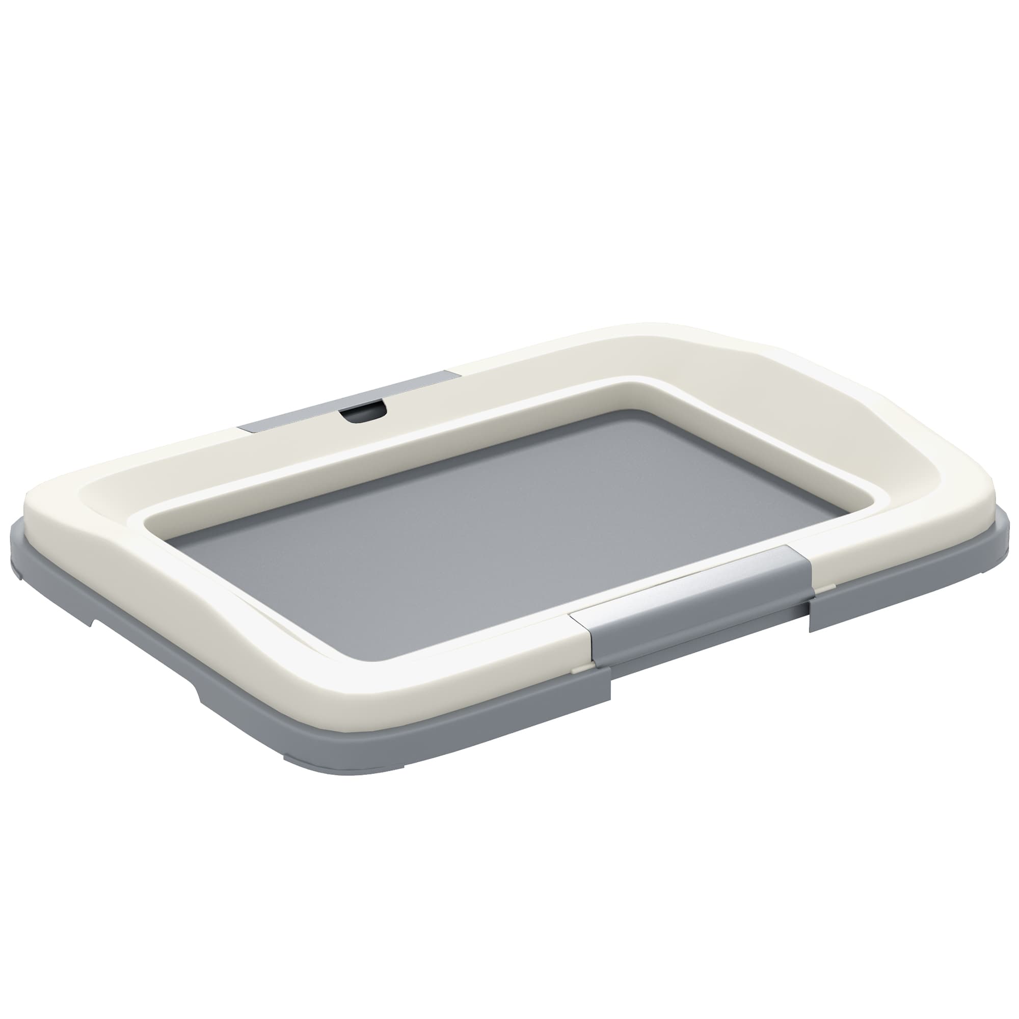 Indoor Dog Training Tray With Detachable Frame, 47 x 34 cm - Grey