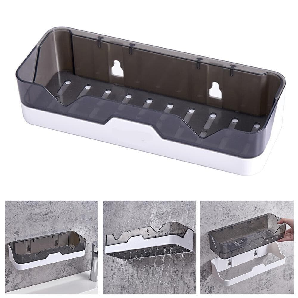 No-Drill Bathroom Shelf with Drainage — Self-Adhesive Wall Caddy - image 10