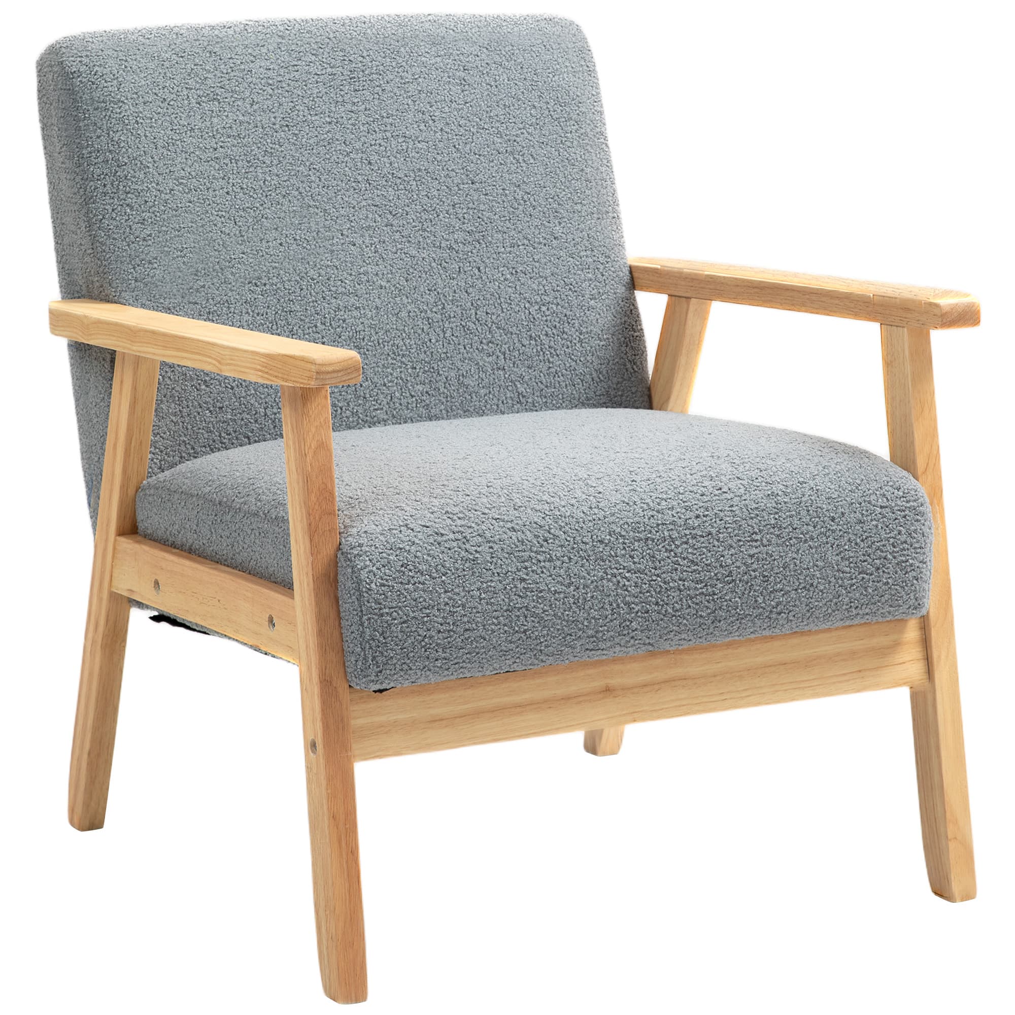 Modern Grey Cashmere Accent Chair for Effortless Style