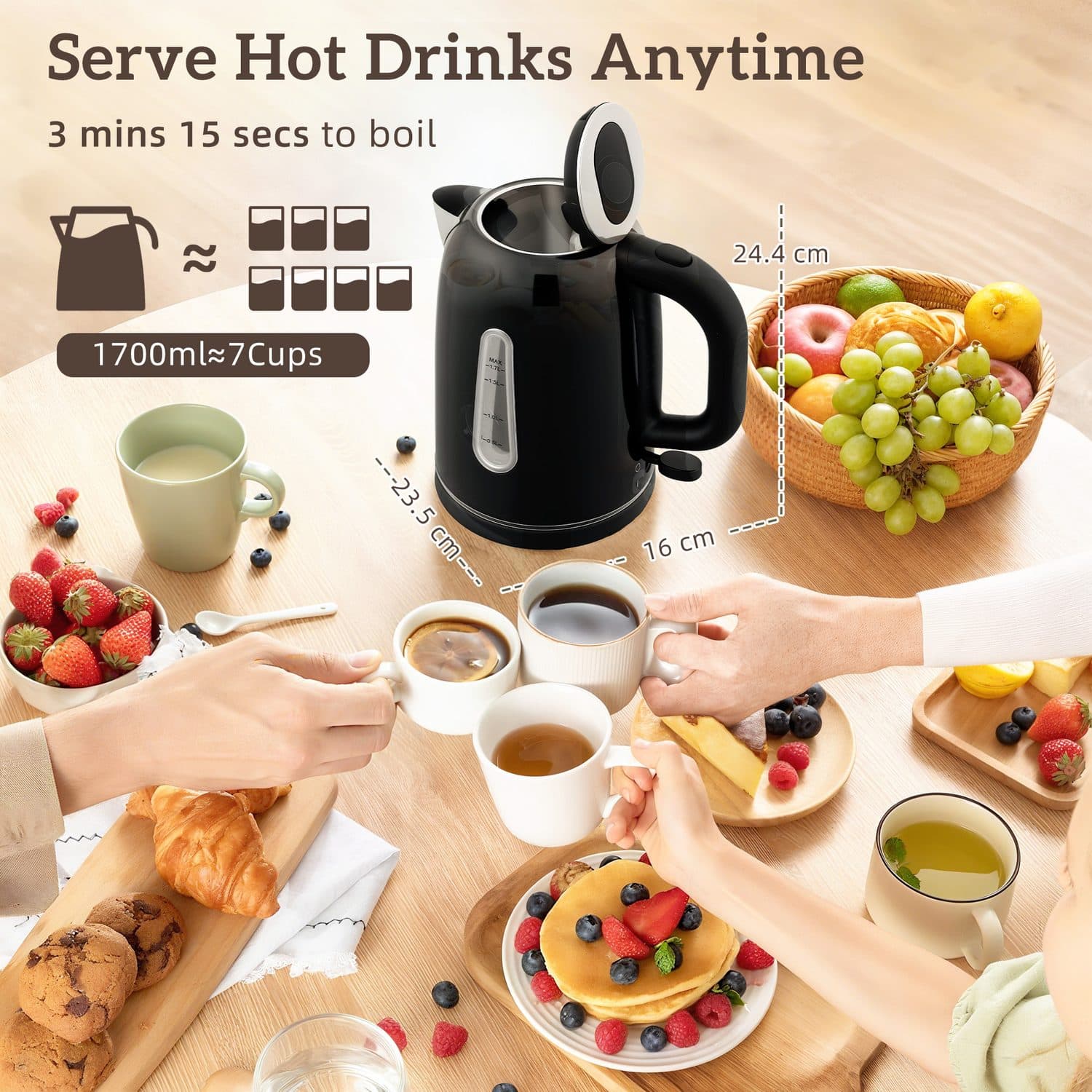 Black Kettle & Toaster Set - image 2