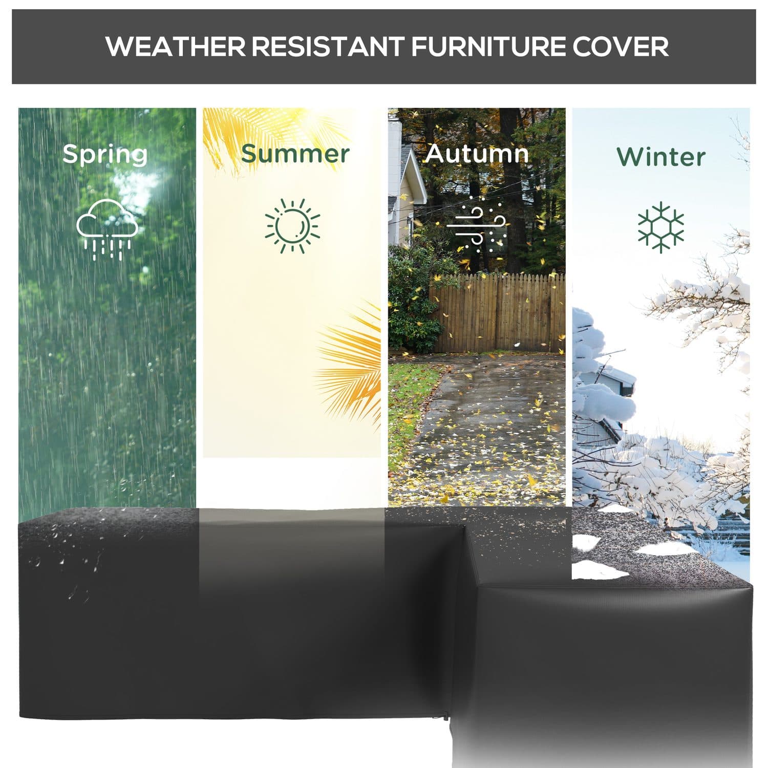 L-Shaped Garden Furniture Cover for Corner Sofa Sets - image 4