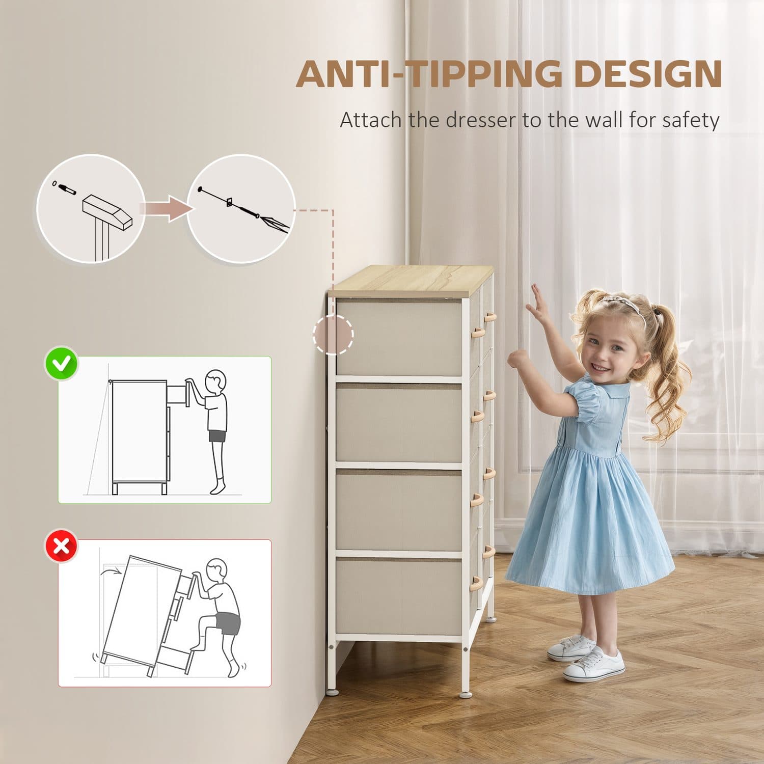 8-Drawer Fabric Chest - image 2