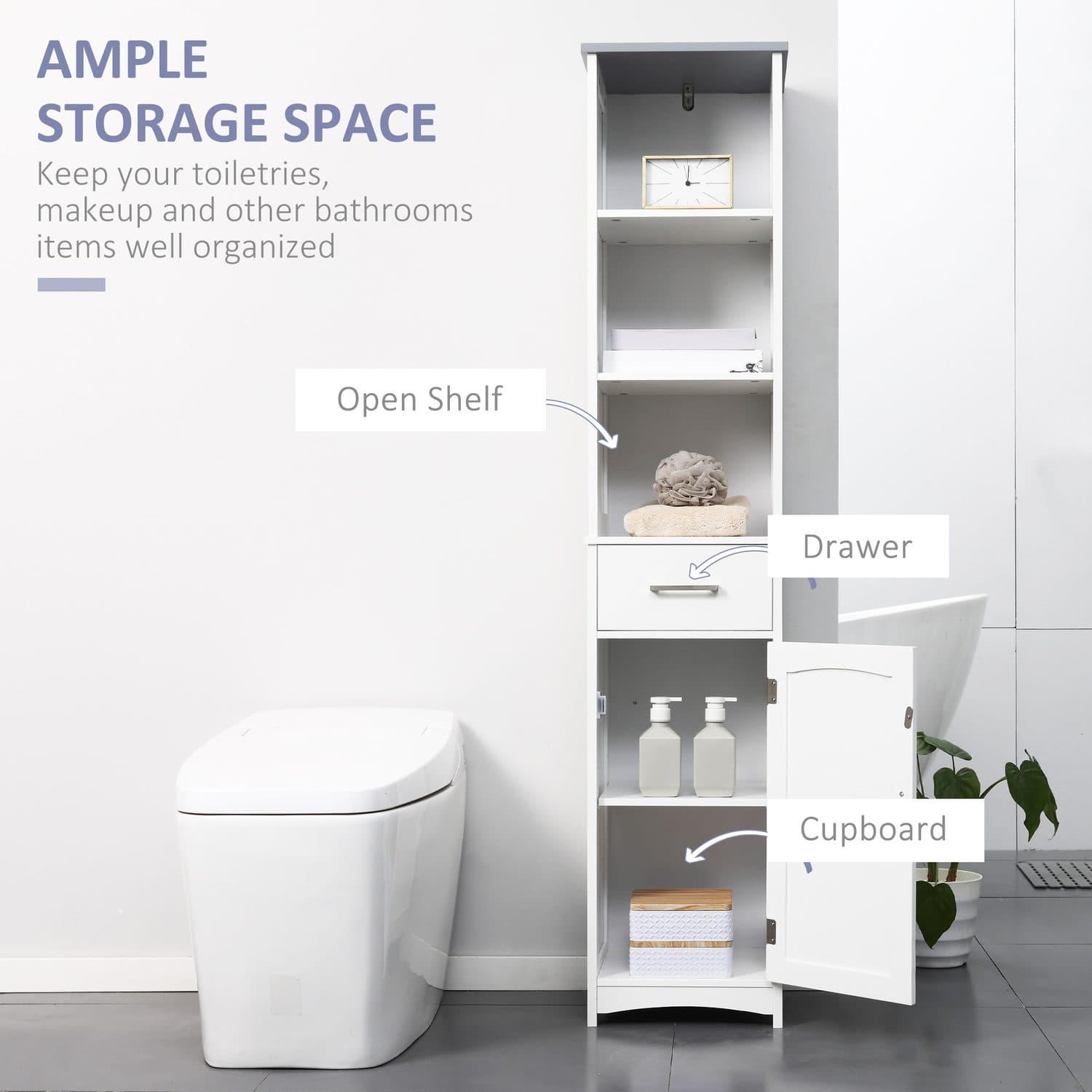 Kleankin Slim Bathroom Cabinet - image 5