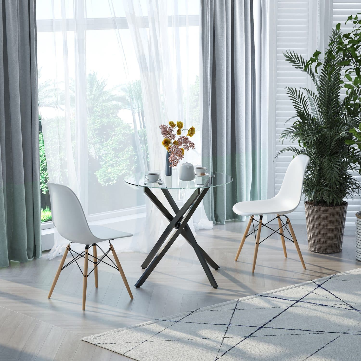 Modern Round Glass Table - image 3