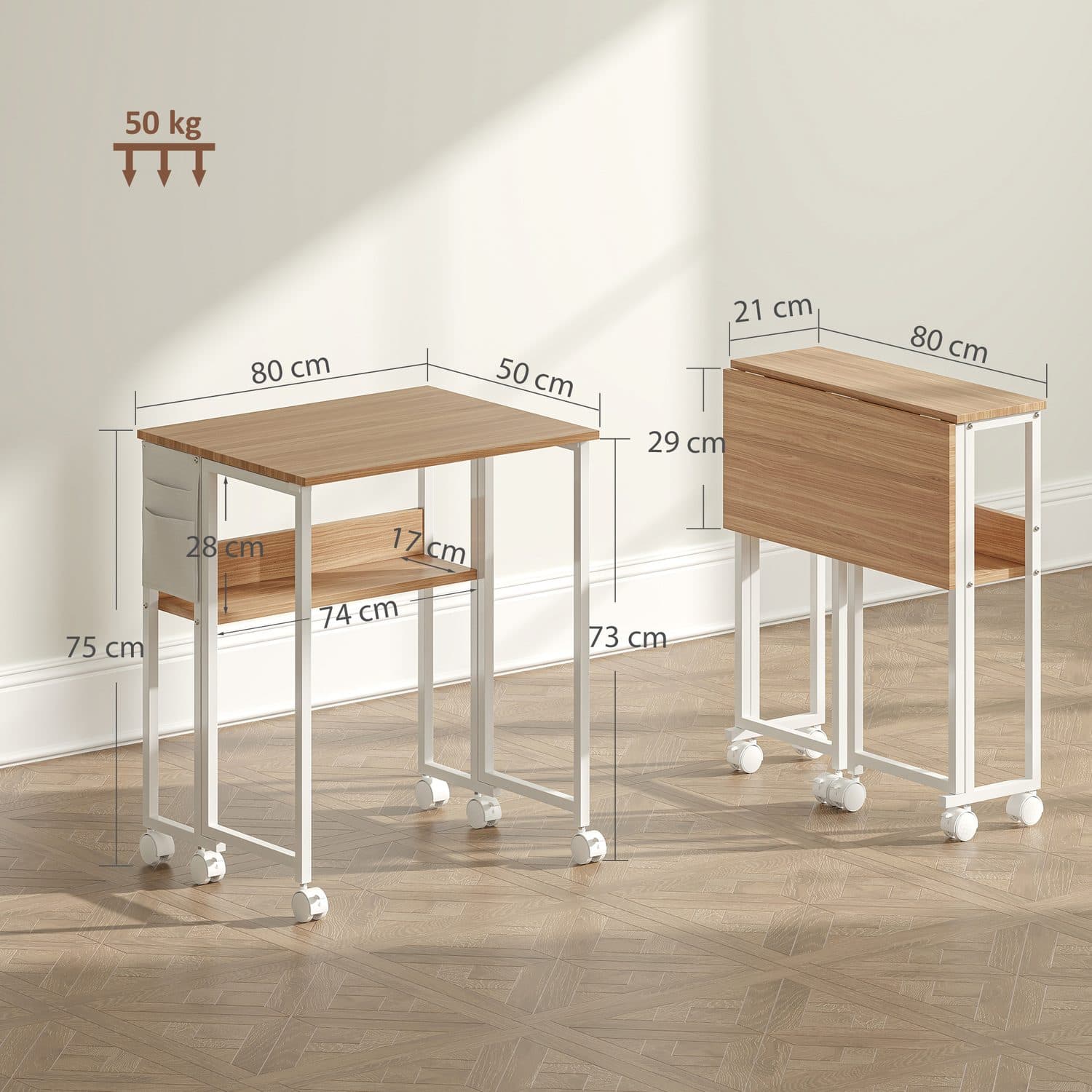 80cm Drop Leaf Folding Desk - image 5