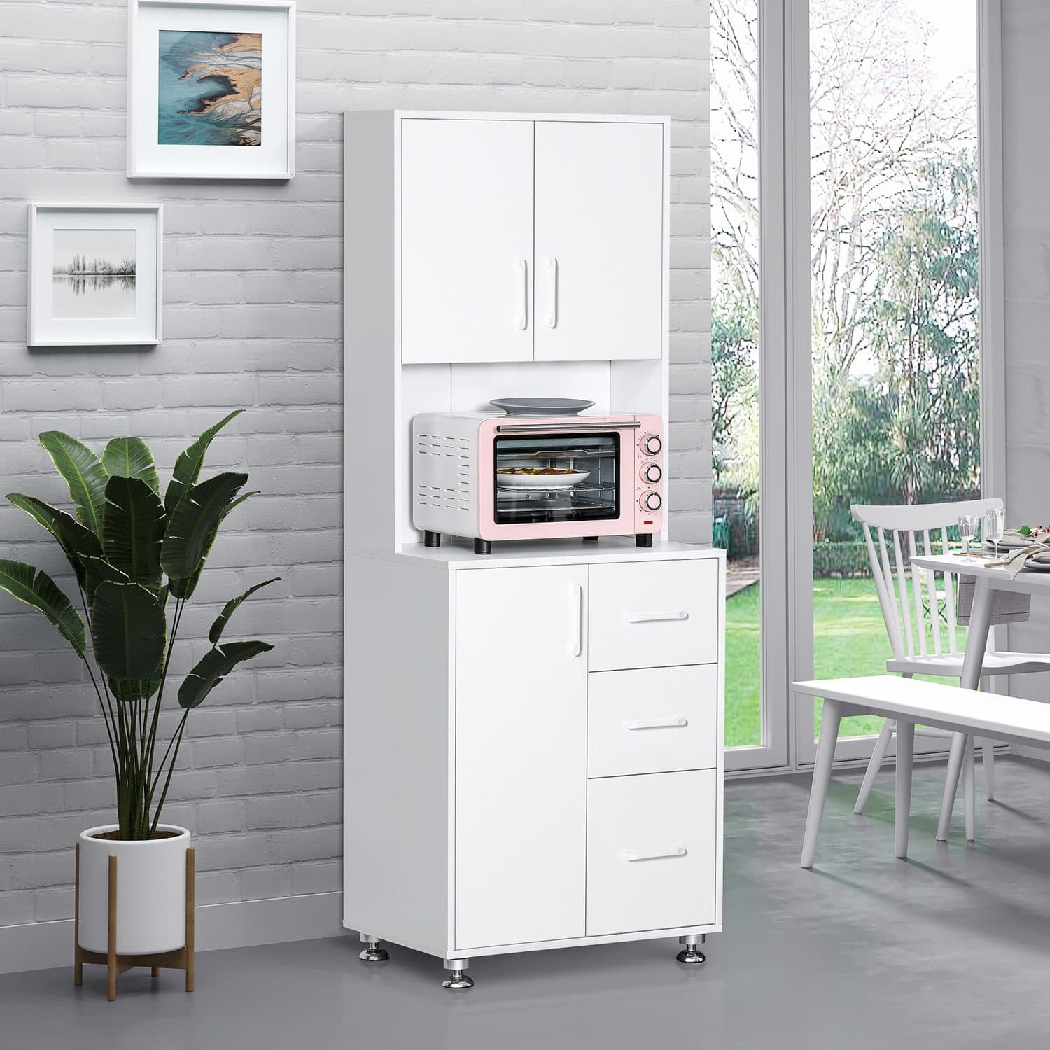 Modern White Kitchen Cupboard - image 2