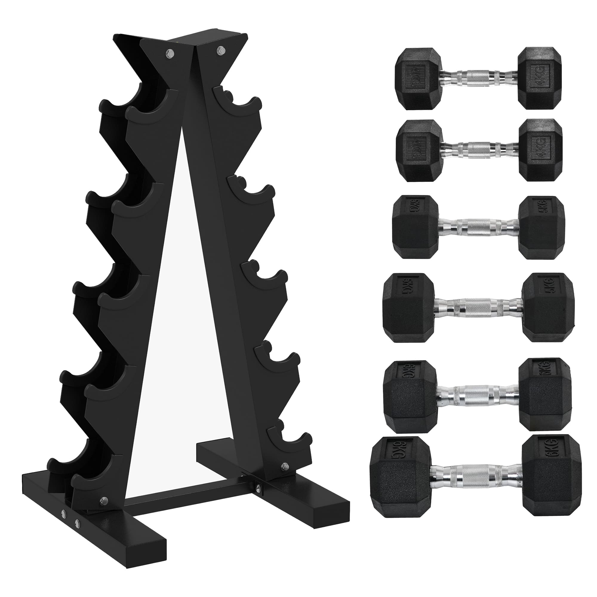 Keep Home Workouts Organised with a Compact Dumbbell Set - Black