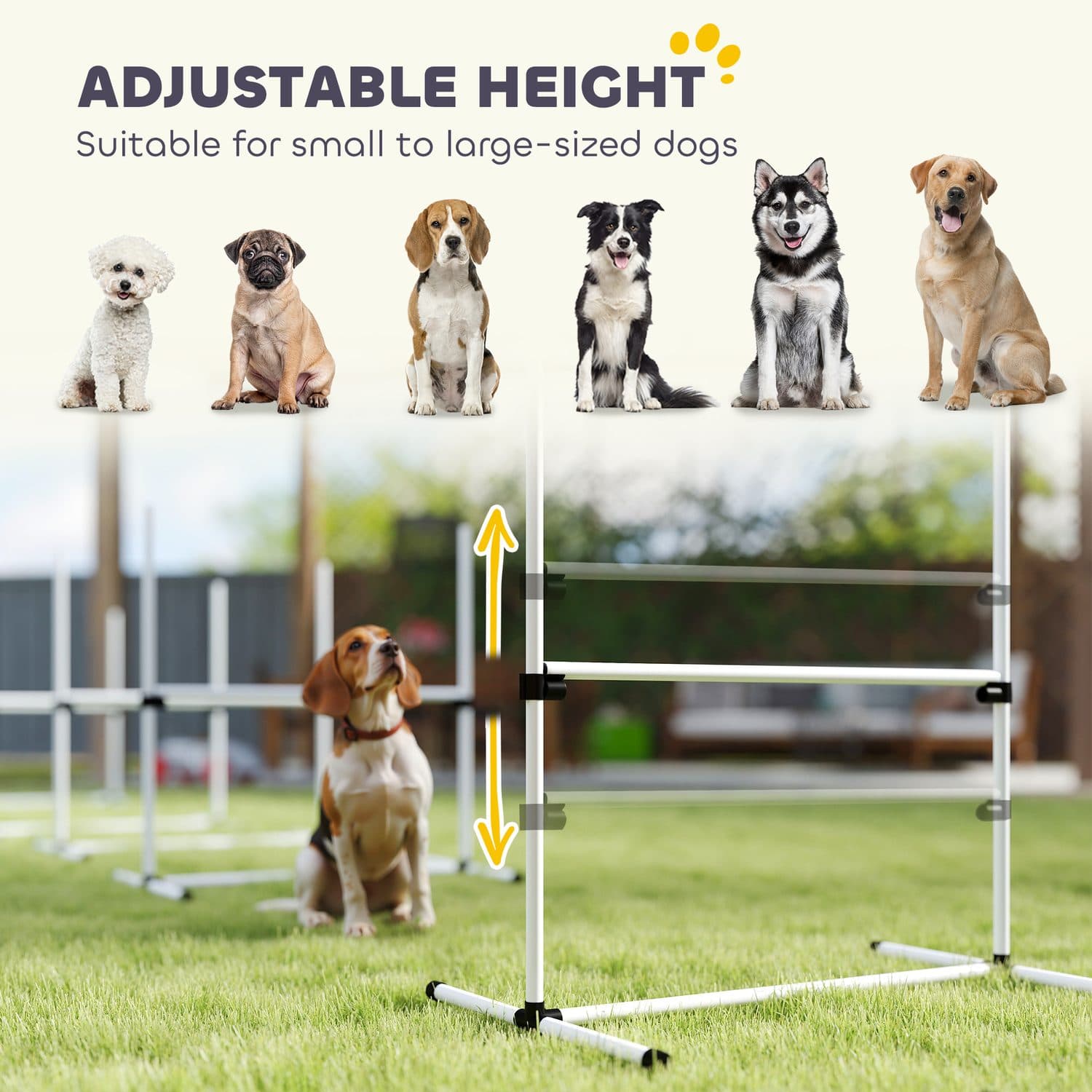 PawHut Lightweight Dog Agility Jump Set with Carrying Bag - image 1