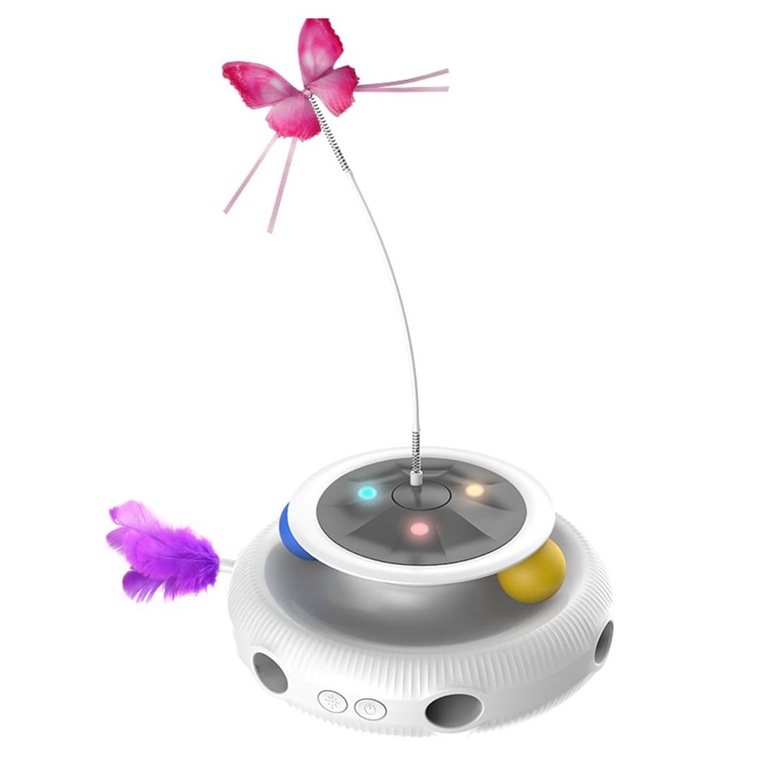 Rechargeable Interactive Cat Toy with 360° Rotating Feather - image 10