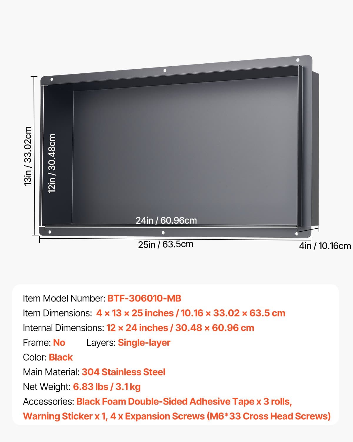 Sleek Black Shower Niche - image 4