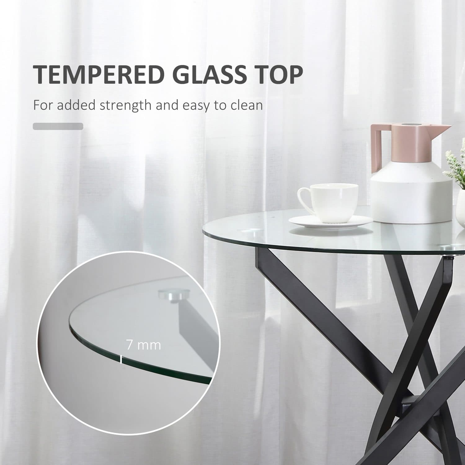 Modern Round Glass Table - image 4