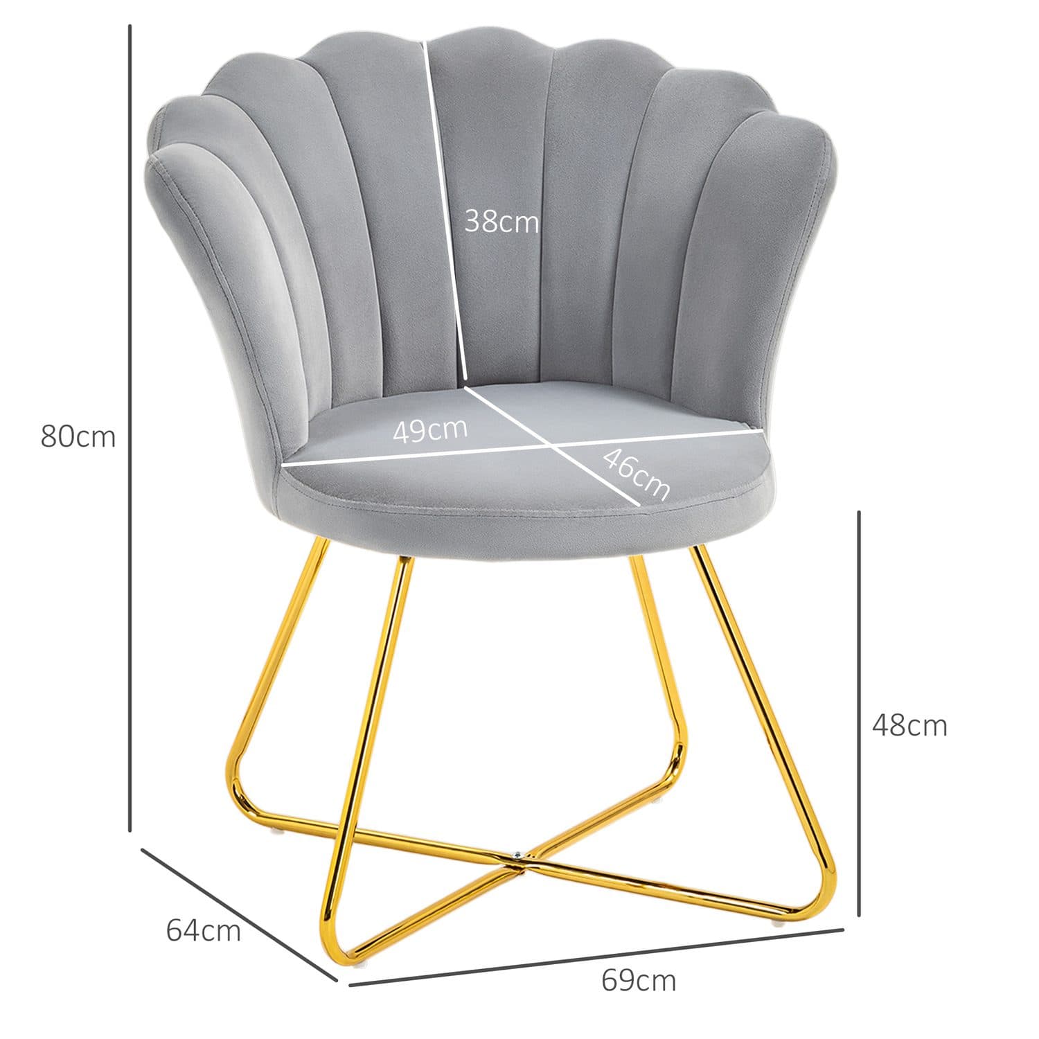 Grey Lotus Petal Accent Chair - image 4