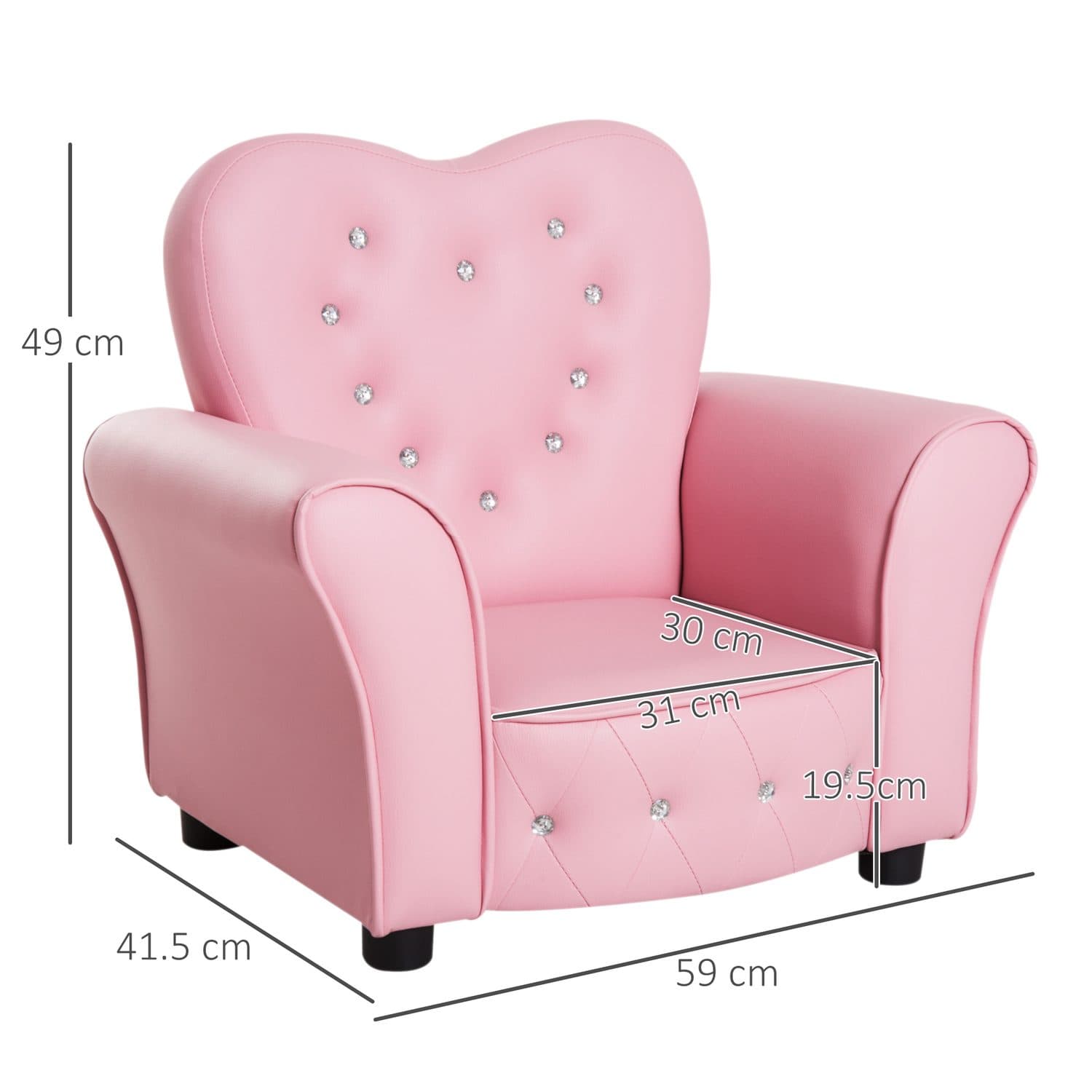 Pink Princess Toddler Armchair - image 5